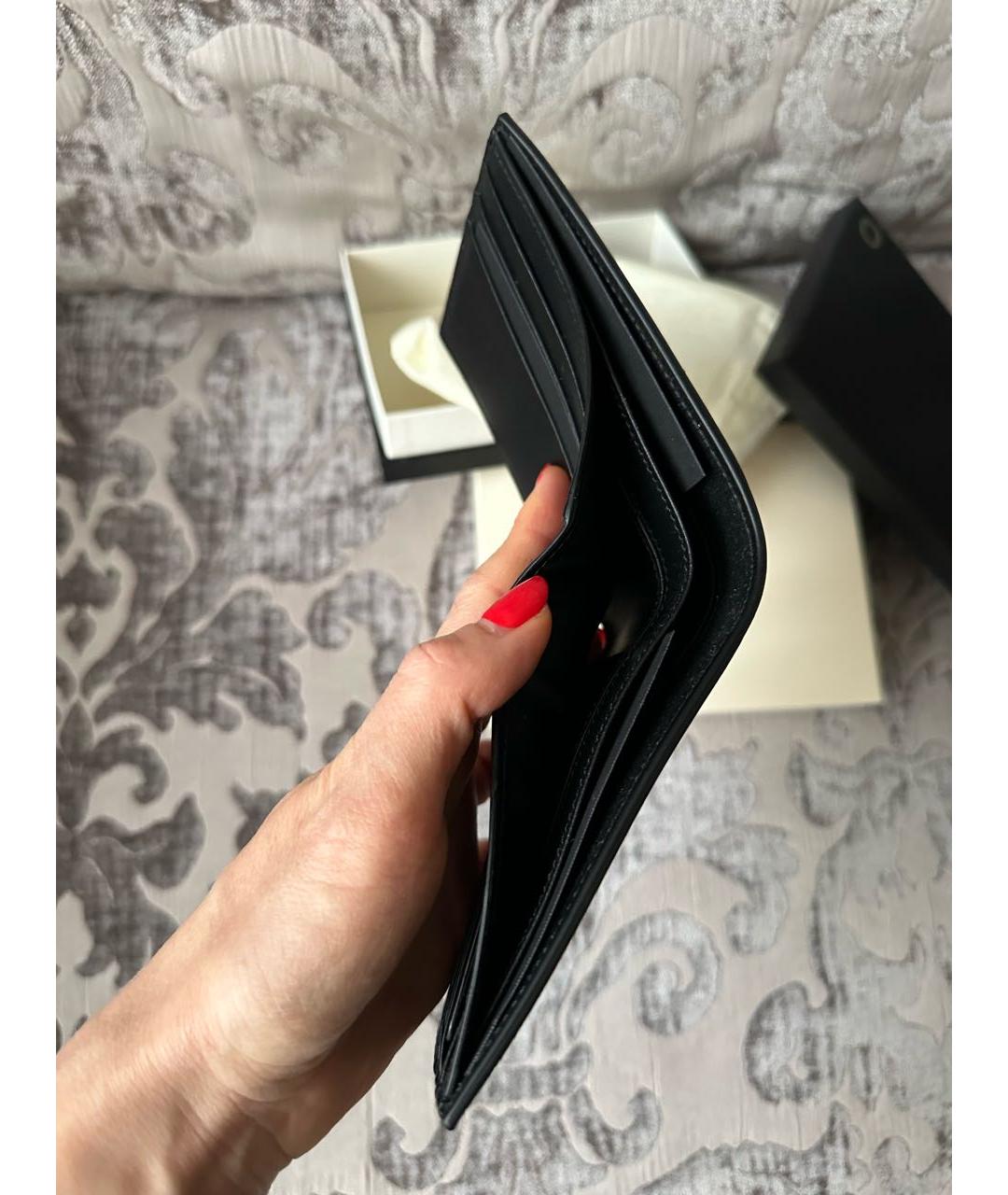 MONTBLANC Черный кожаный кошелек, фото 4