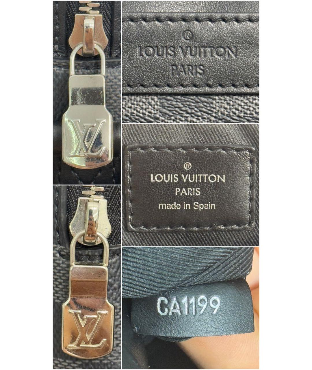 LOUIS VUITTON Антрацитовая сумка на плечо, фото 7