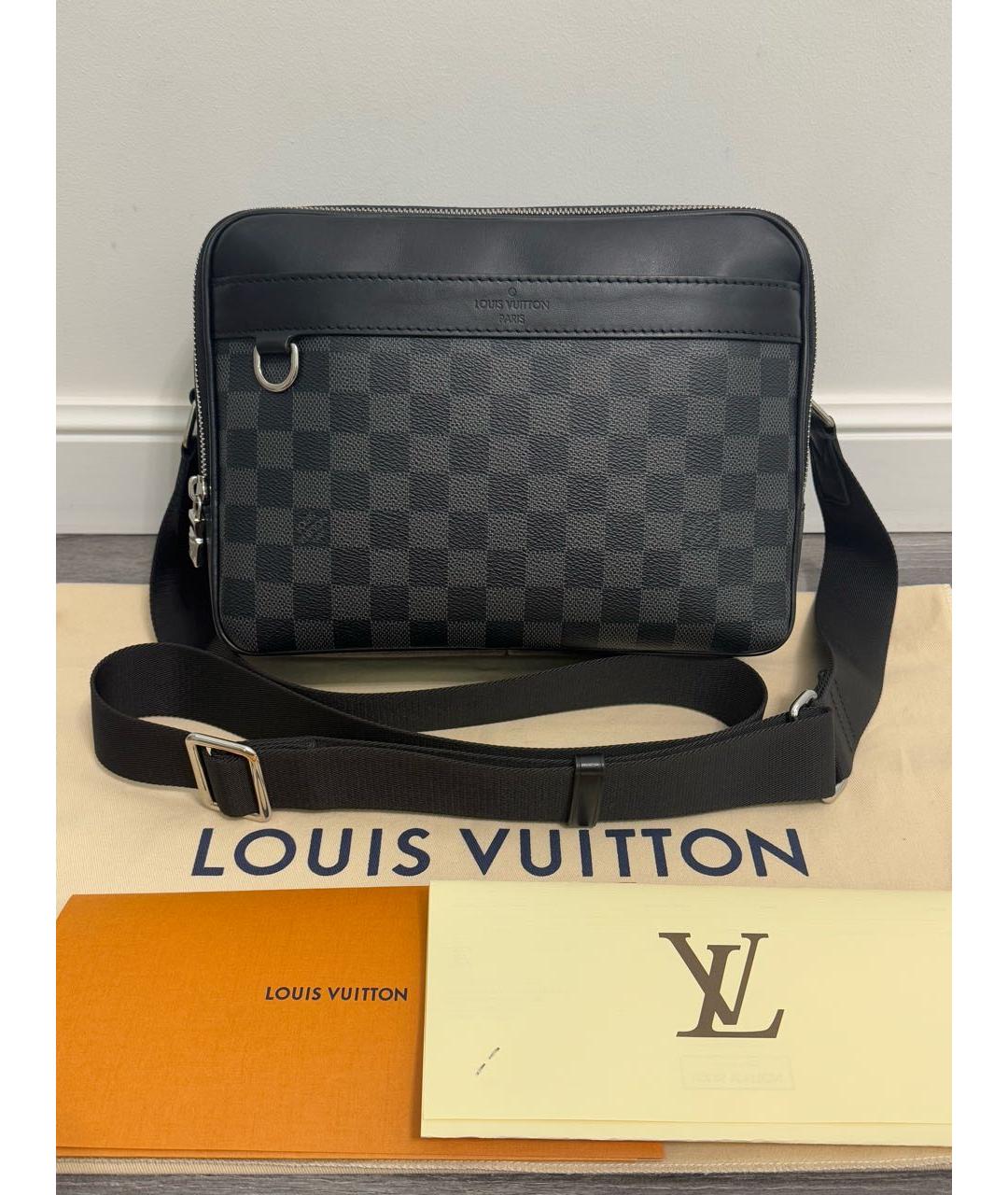 LOUIS VUITTON Антрацитовая сумка на плечо, фото 8