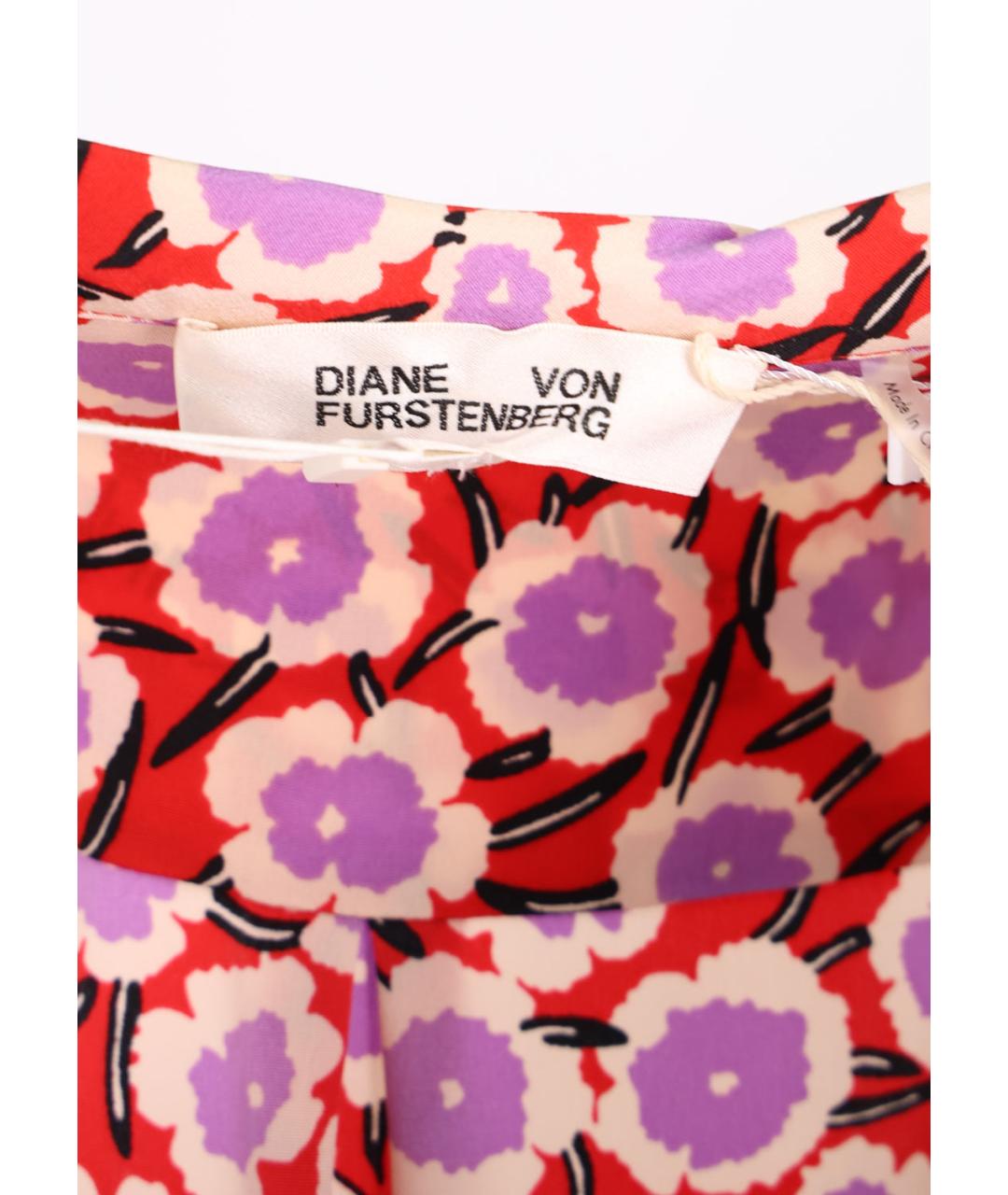 DIANE VON FURSTENBERG Красное шелковое повседневное платье, фото 3