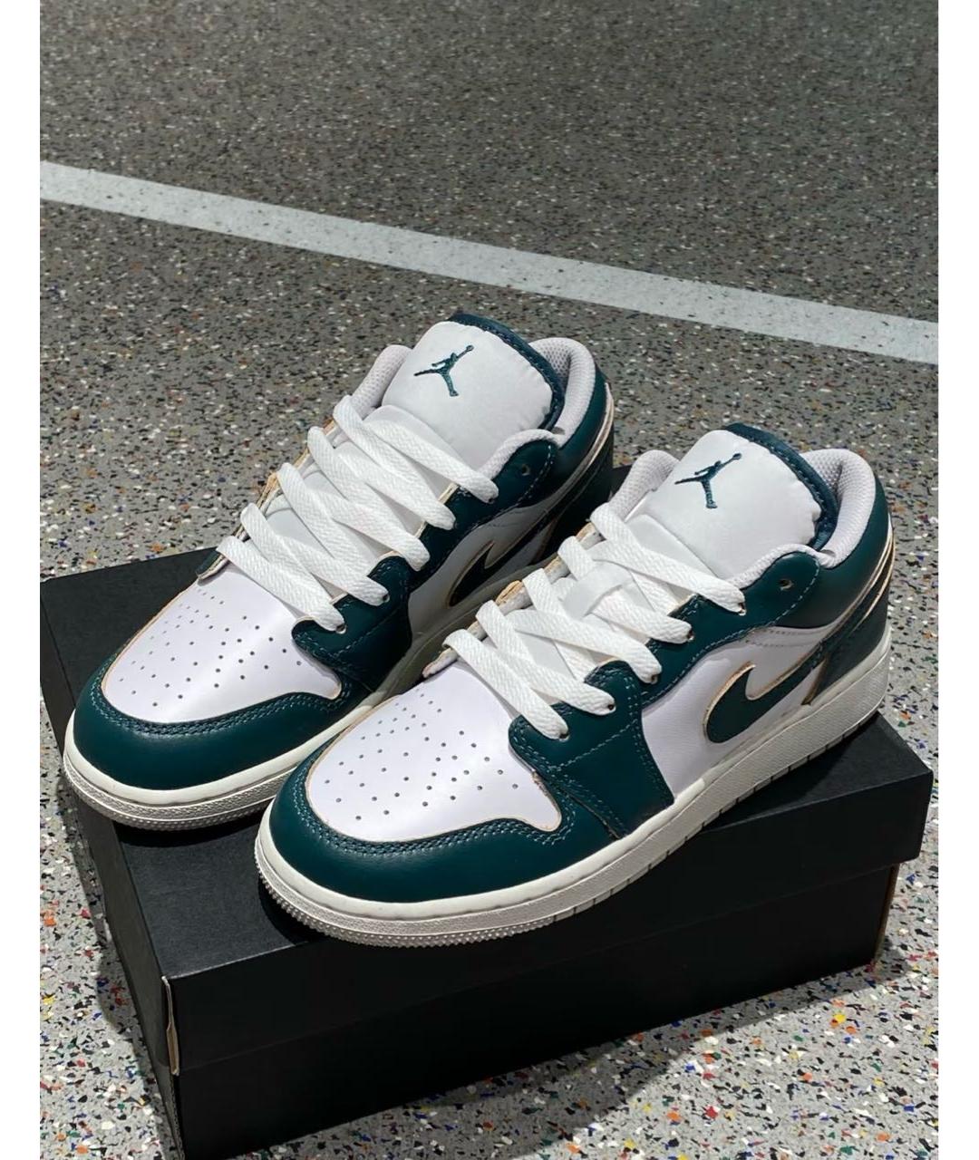 JORDAN Зеленые кроссовки из искусственной кожи, фото 3