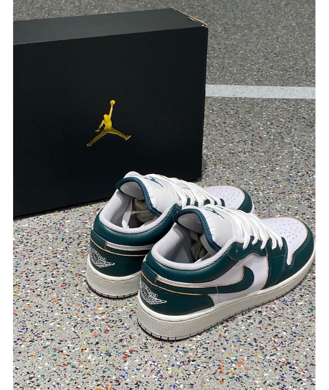 JORDAN Зеленые кроссовки из искусственной кожи, фото 4