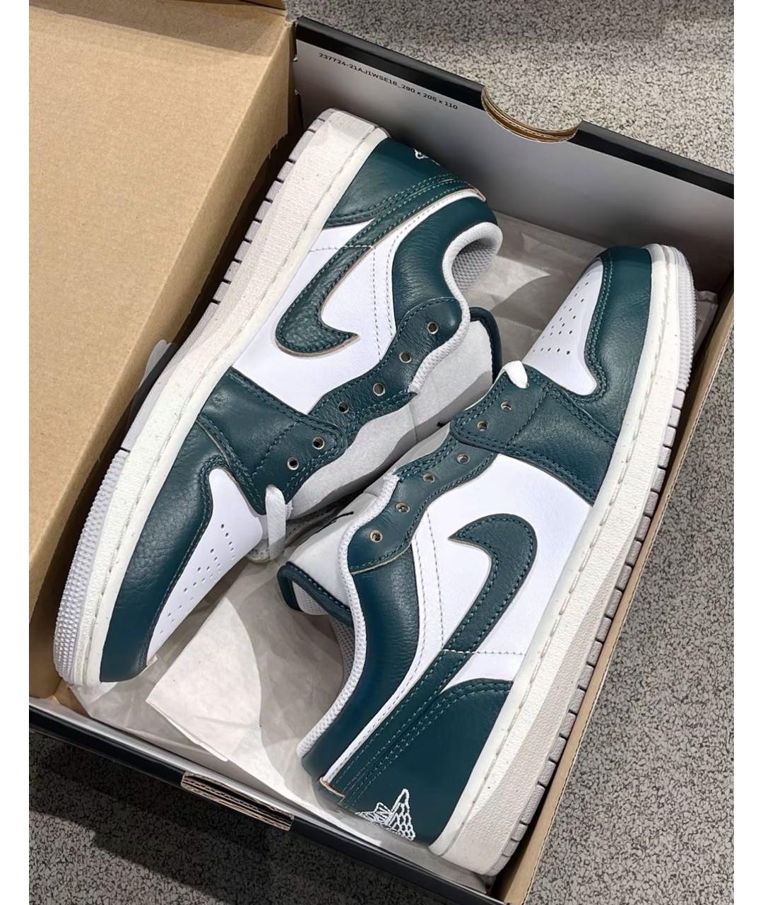 JORDAN Зеленые кроссовки из искусственной кожи, фото 5