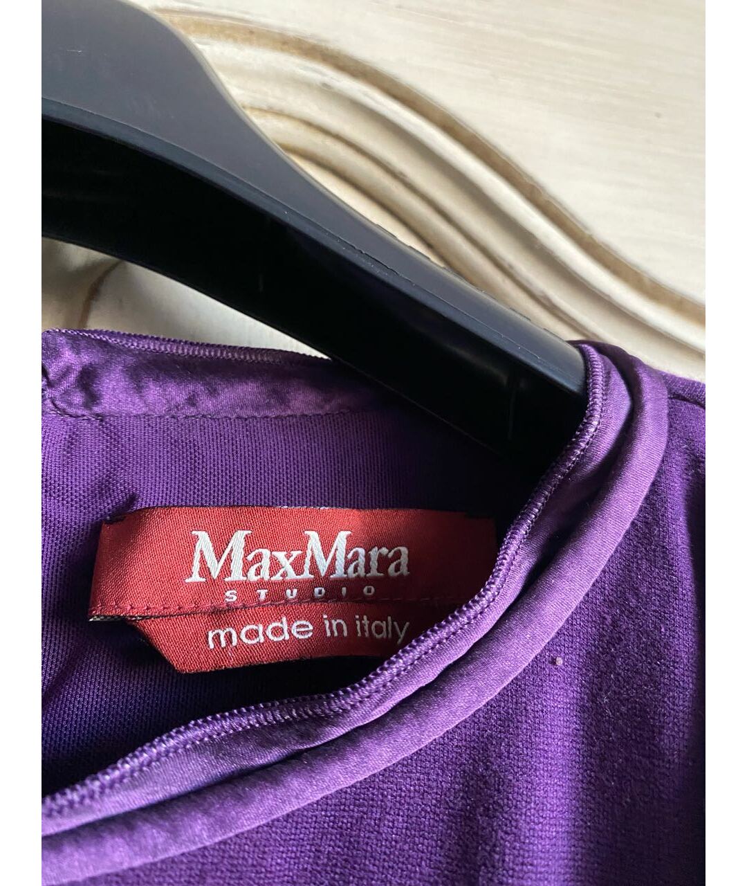 MAX MARA STUDIO Фиолетовое вискозное повседневное платье, фото 3