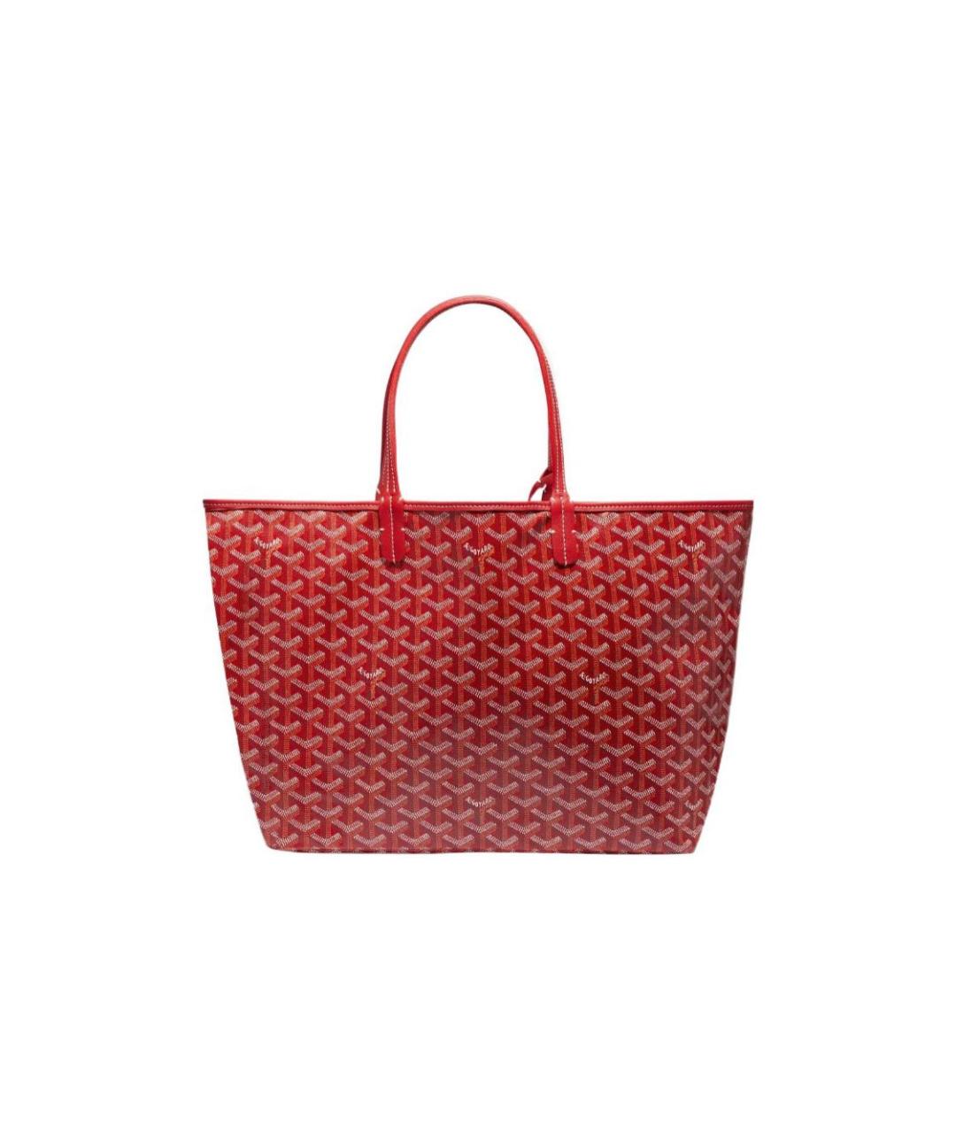 GOYARD Красная кожаная сумка тоут, фото 2