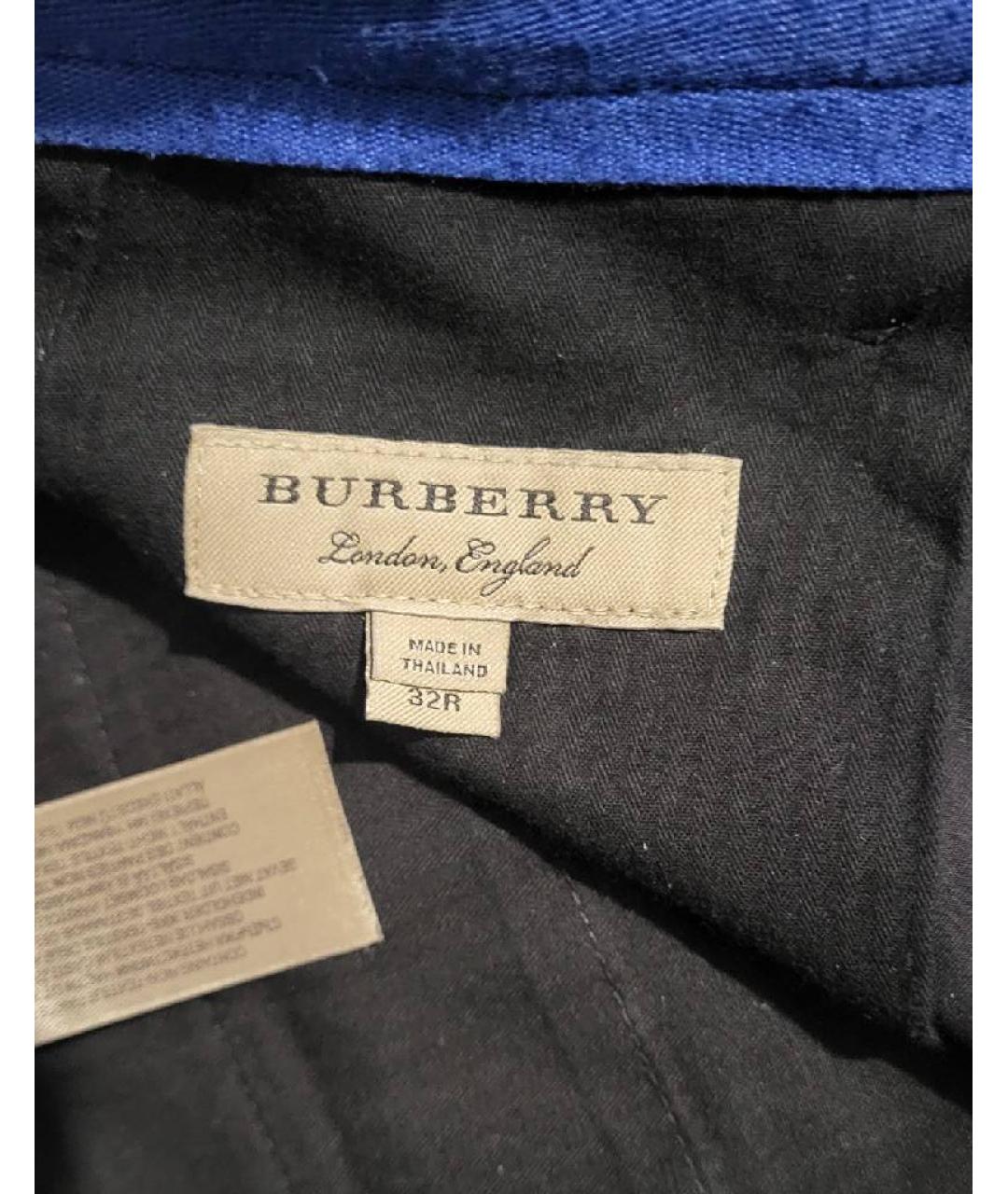 BURBERRY Черные хлопковые брюки чинос, фото 5