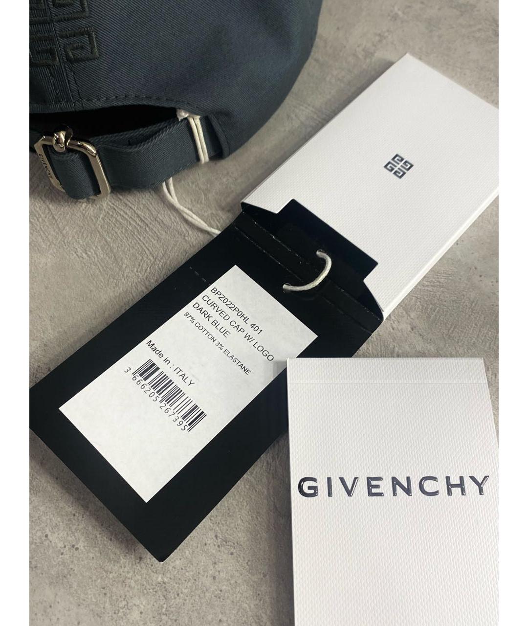 GIVENCHY Темно-синяя хлопковая кепка, фото 6