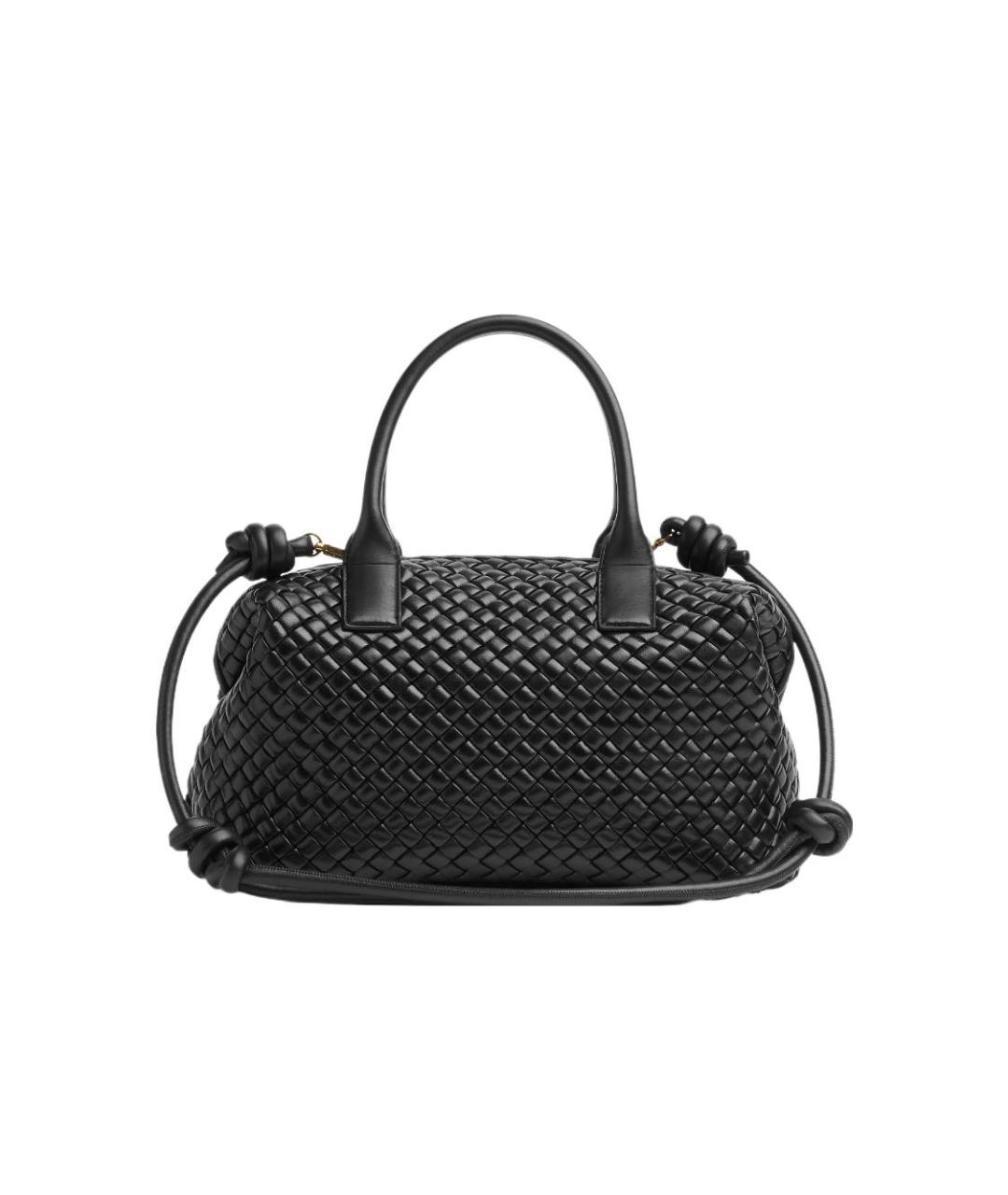 BOTTEGA VENETA Черная кожаная сумка тоут, фото 3