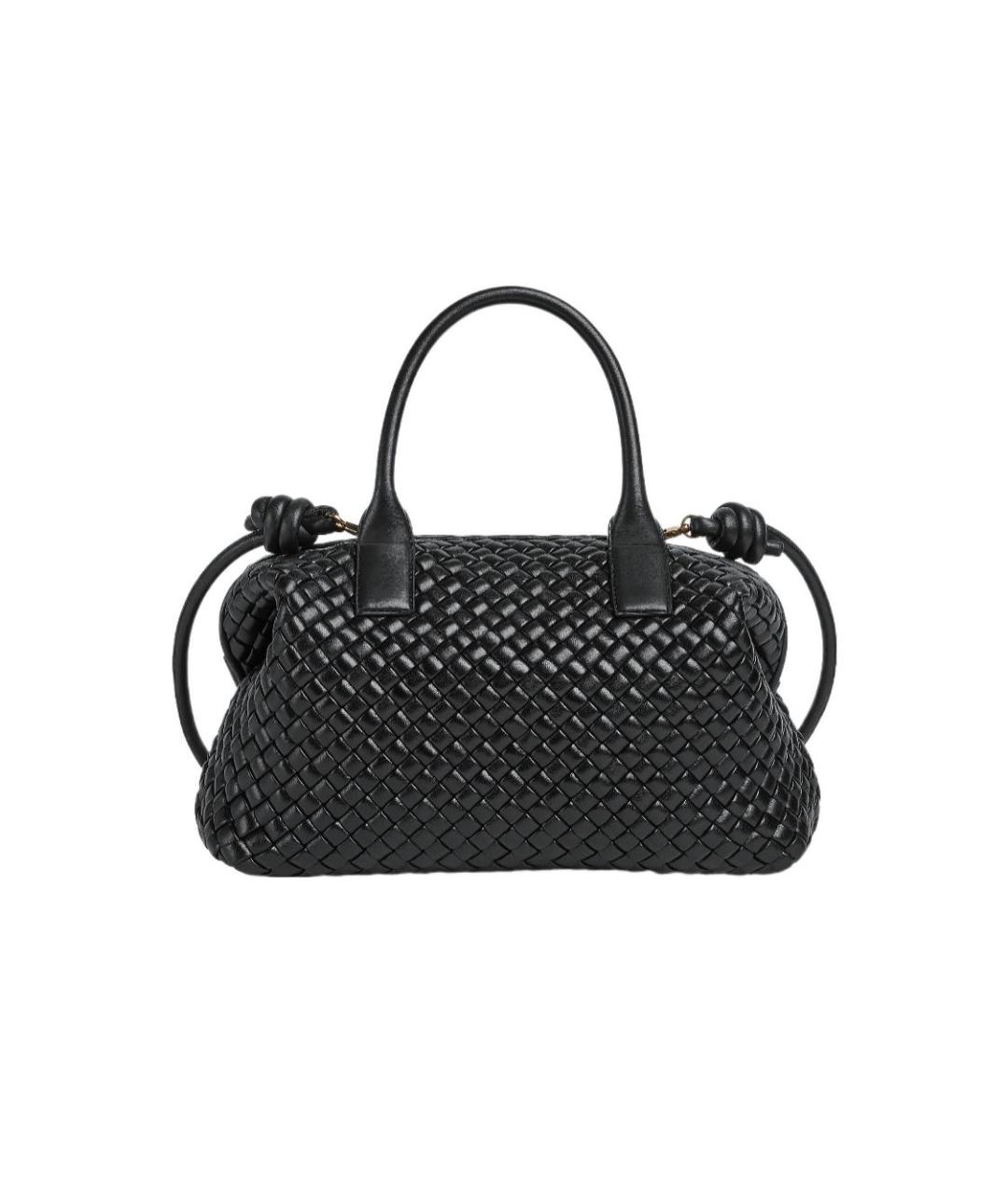 BOTTEGA VENETA Черная кожаная сумка тоут, фото 5