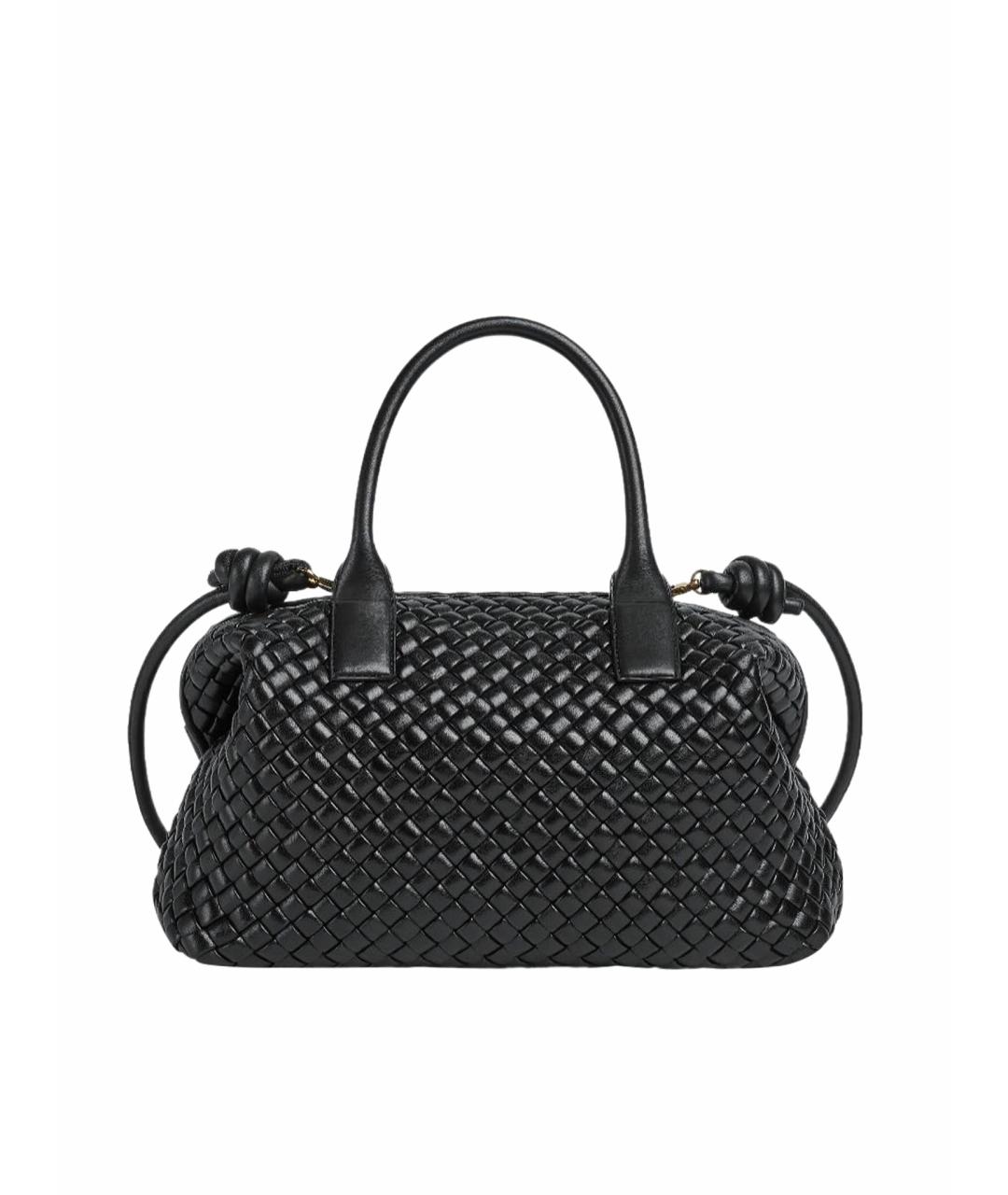 BOTTEGA VENETA Черная кожаная сумка тоут, фото 1