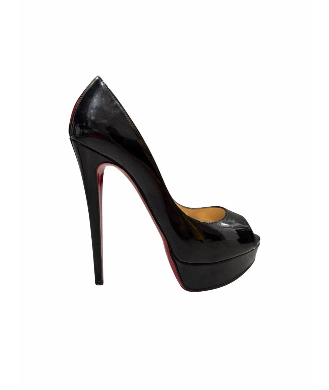 CHRISTIAN LOUBOUTIN Черные туфли из лакированной кожи, фото 1