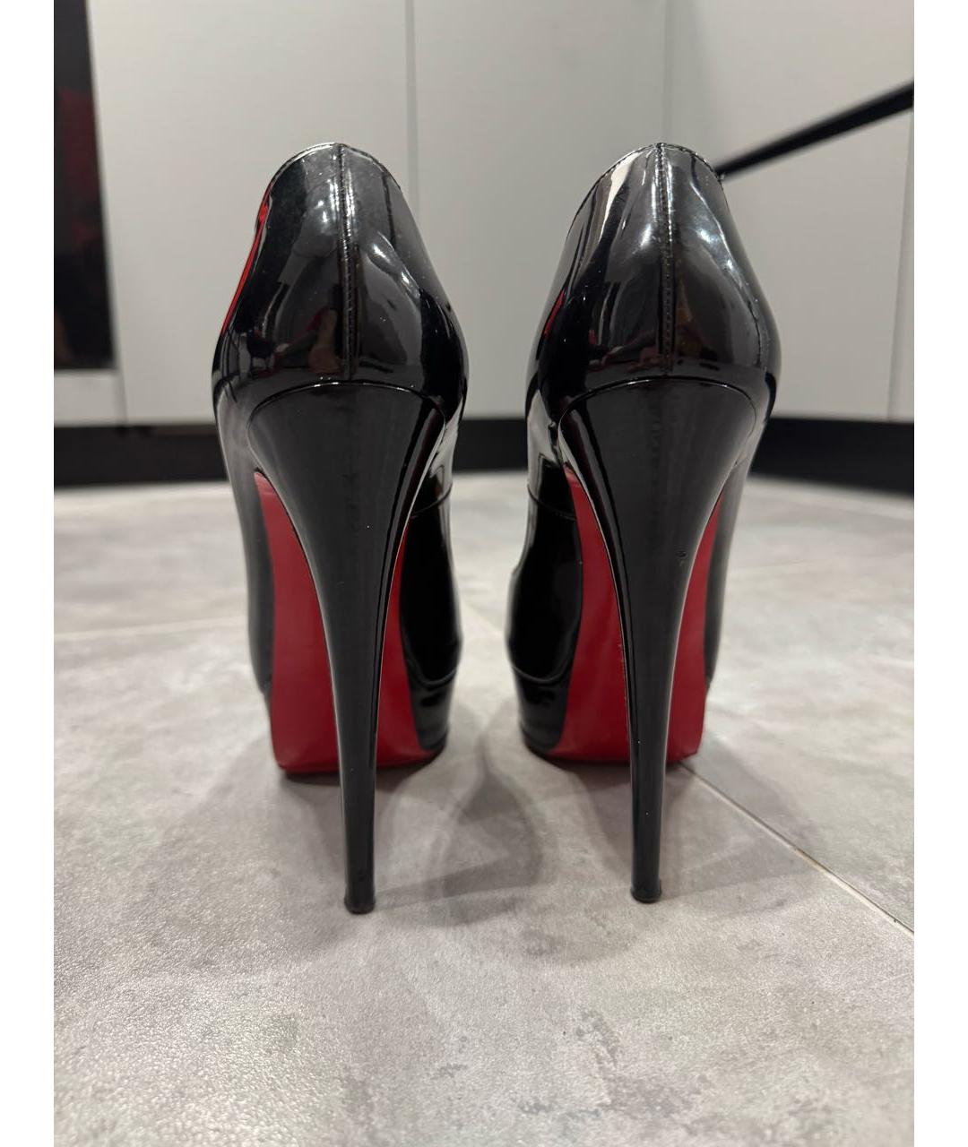 CHRISTIAN LOUBOUTIN Черные туфли из лакированной кожи, фото 4