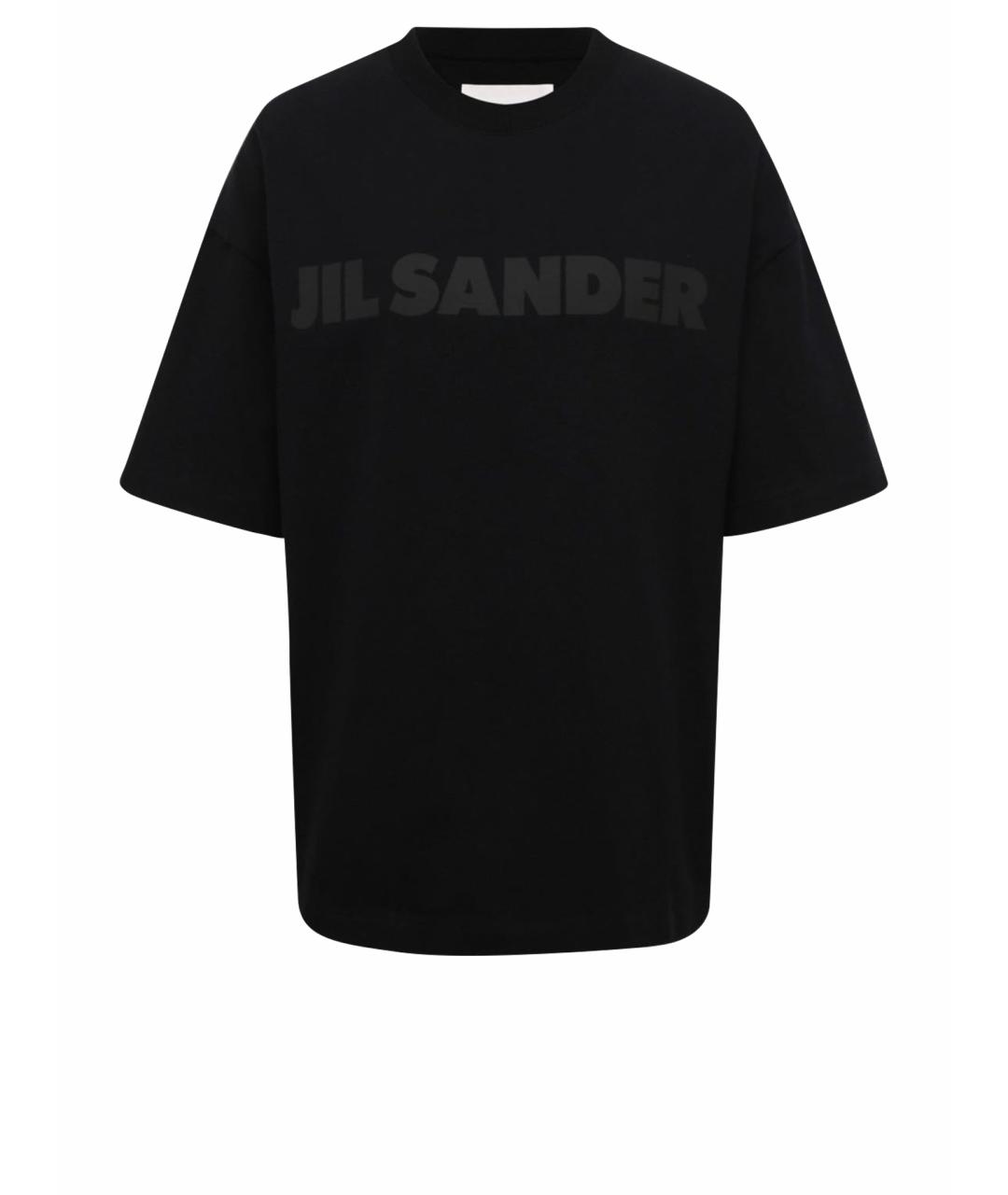 JIL SANDER Черная хлопковая футболка, фото 1