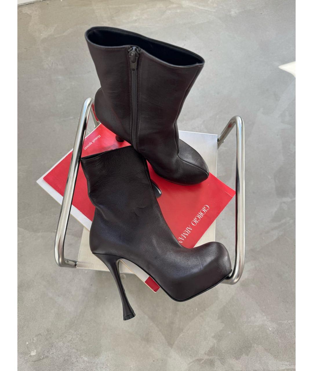 MAGDA BUTRYM Коричневые кожаные ботинки, фото 3