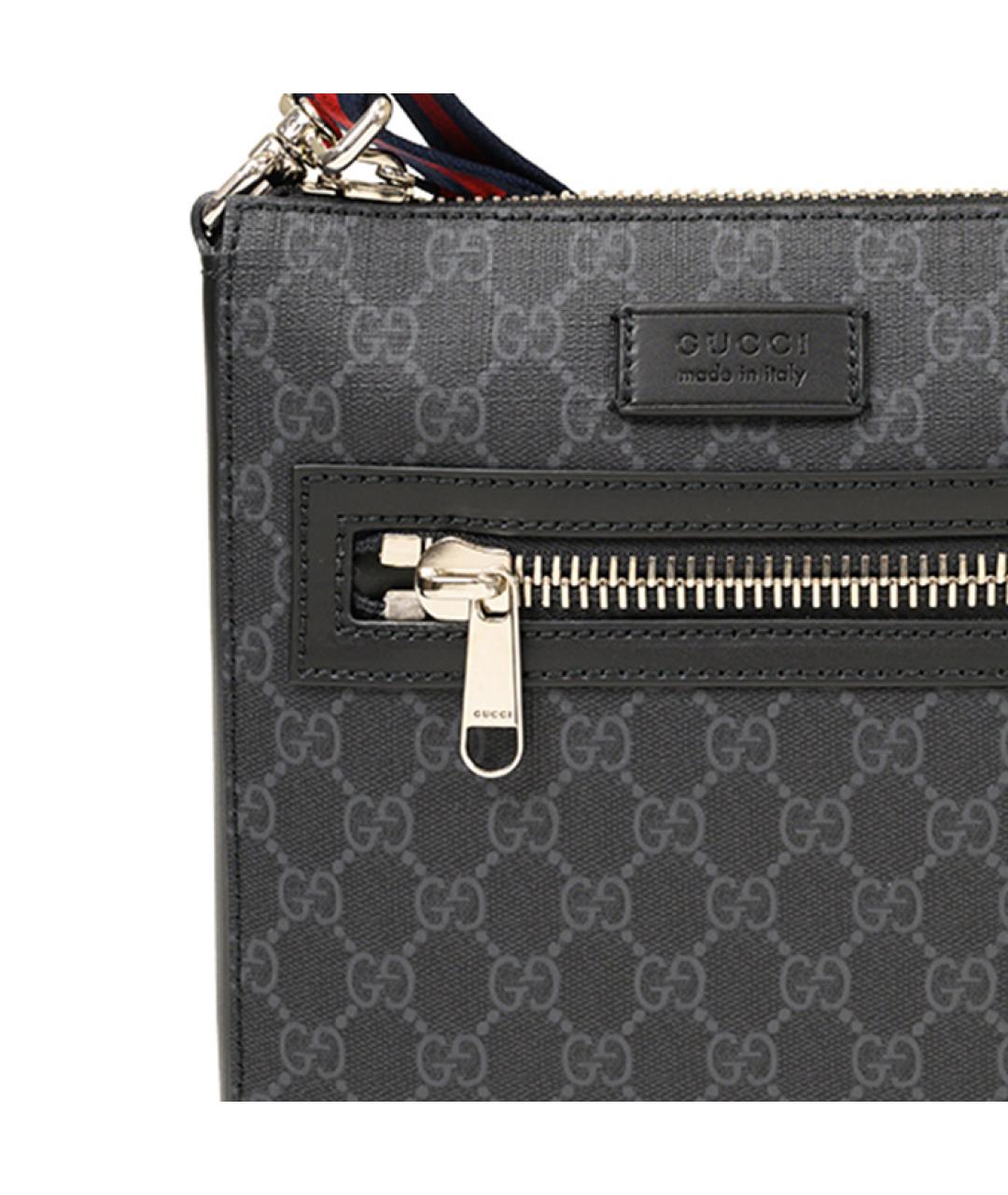 GUCCI Черная тканевая сумка на плечо, фото 5
