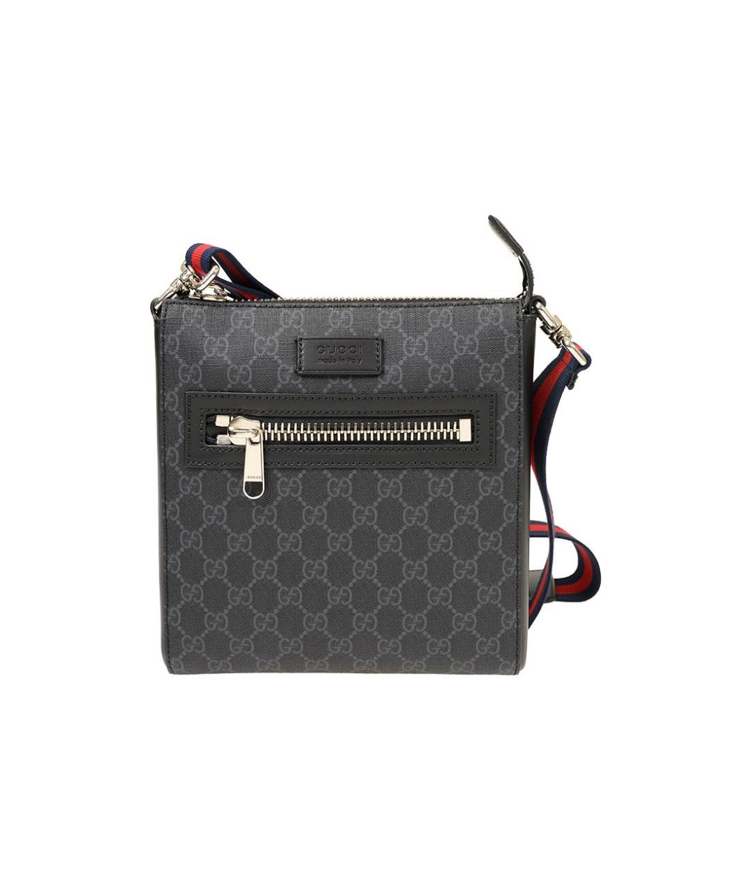GUCCI Черная тканевая сумка на плечо, фото 1