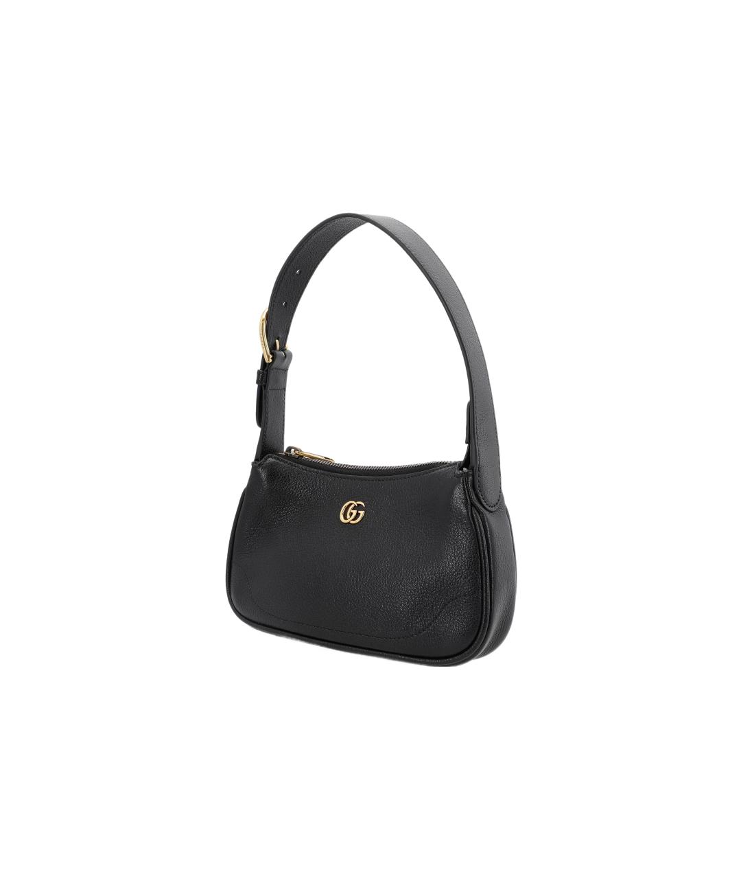 GUCCI Черная кожаная сумка через плечо, фото 2