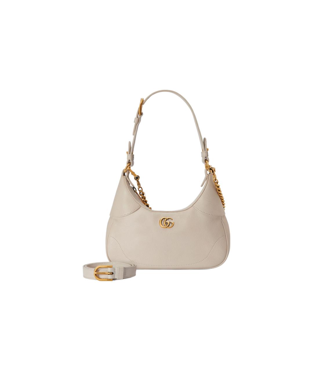 GUCCI Белая кожаная сумка через плечо, фото 2