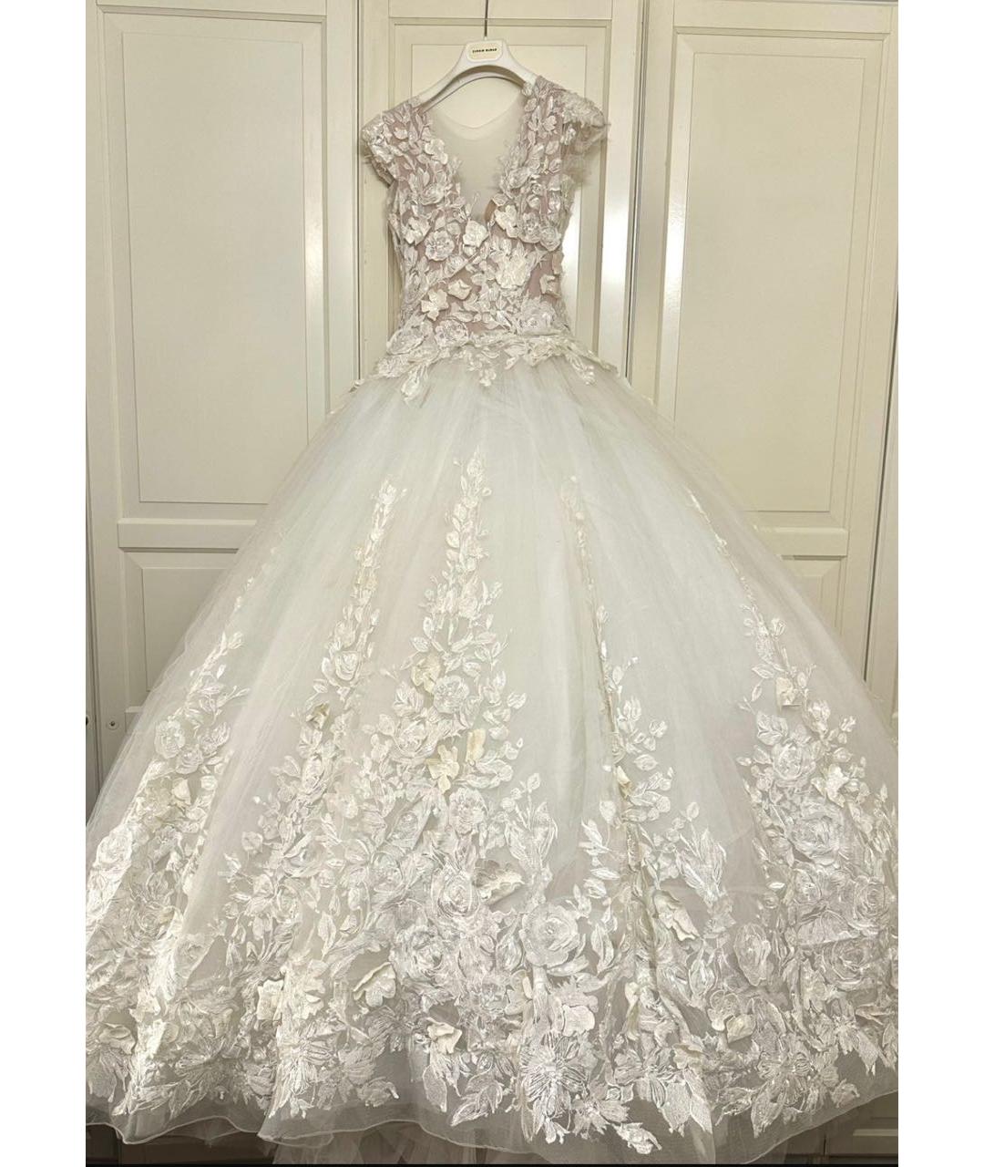 ZUHAIR MURAD Белое кружевное свадебное платье, фото 5