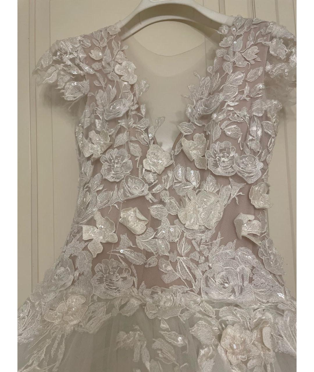 ZUHAIR MURAD Белое кружевное свадебное платье, фото 2