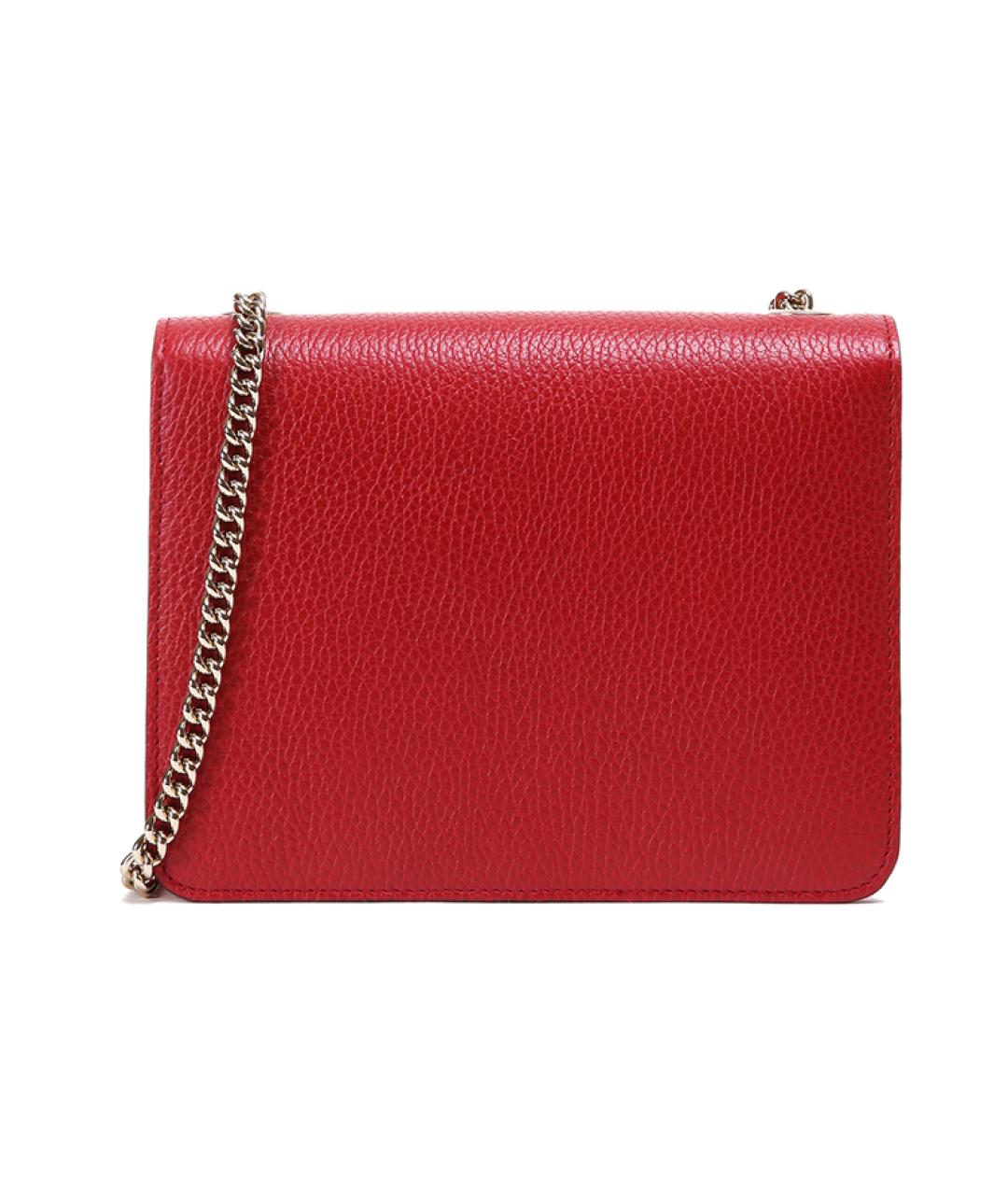 GUCCI Красная кожаная сумка через плечо, фото 4