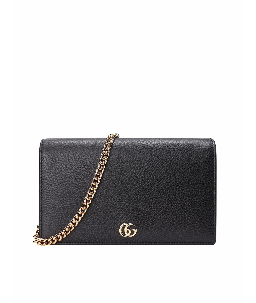 GUCCI Черная кожаная сумка через плечо, фото 1