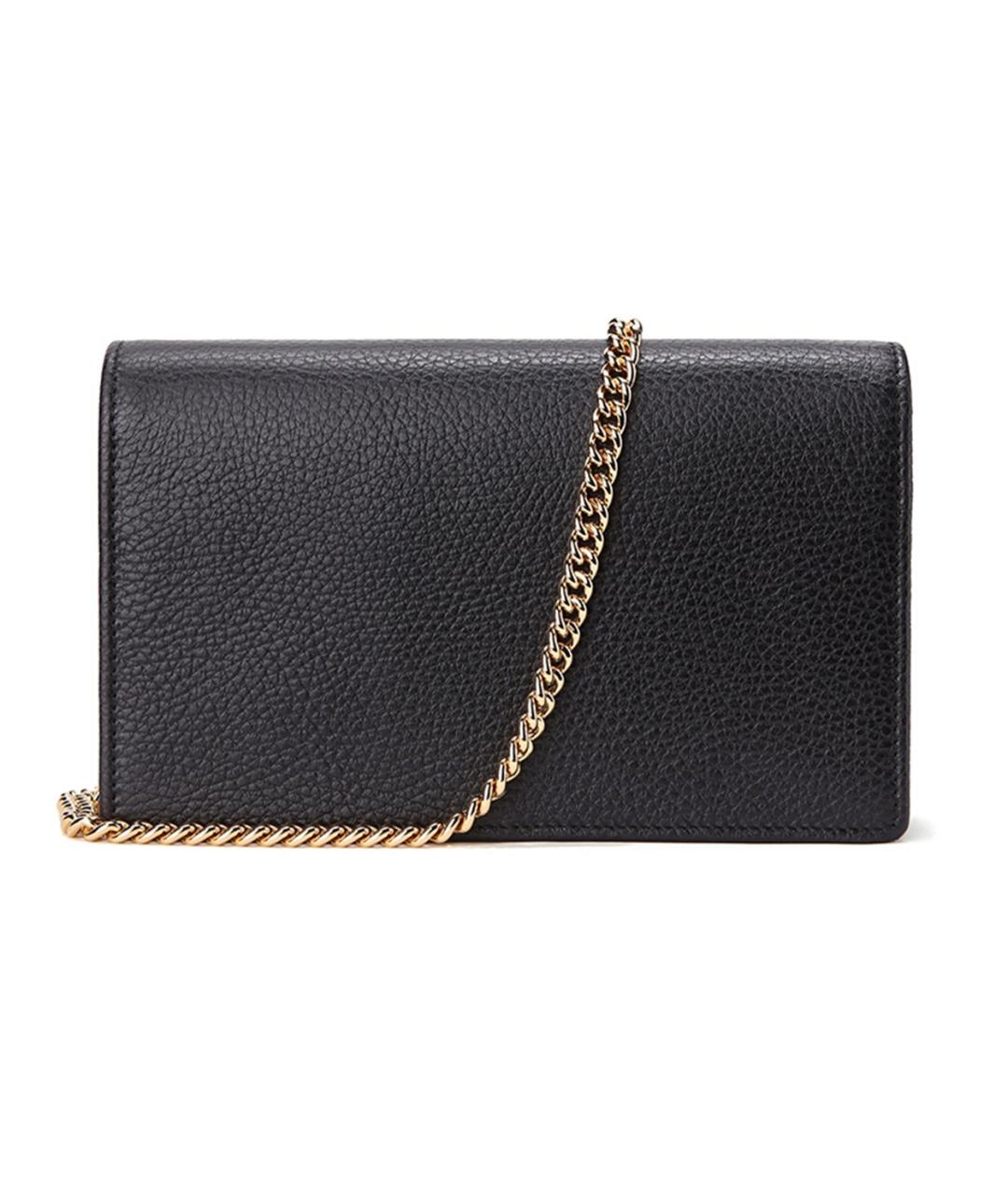 GUCCI Черная кожаная сумка через плечо, фото 3