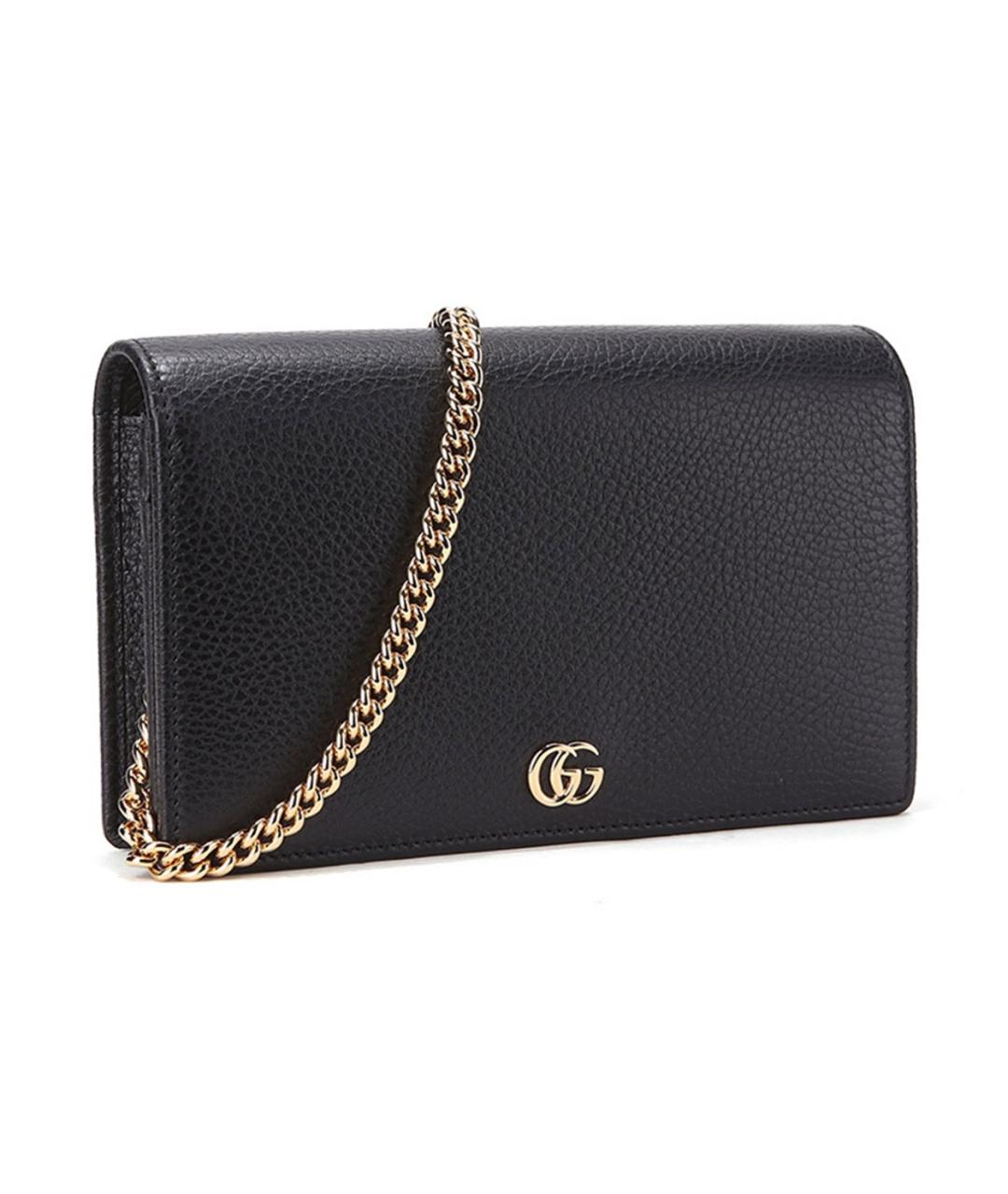 GUCCI Черная кожаная сумка через плечо, фото 2