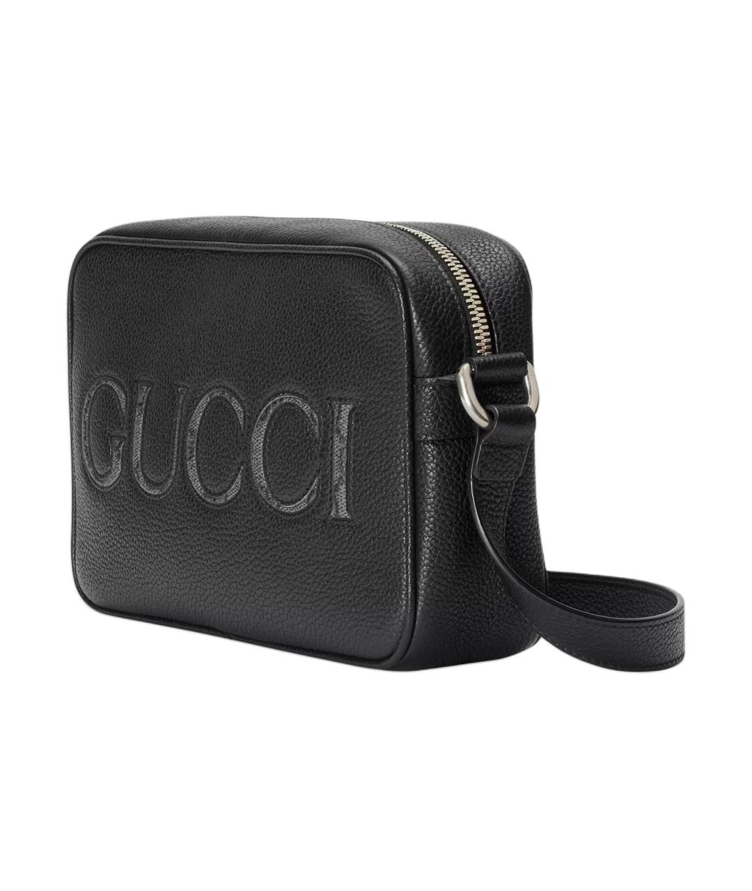GUCCI Черная кожаная сумка на плечо, фото 2