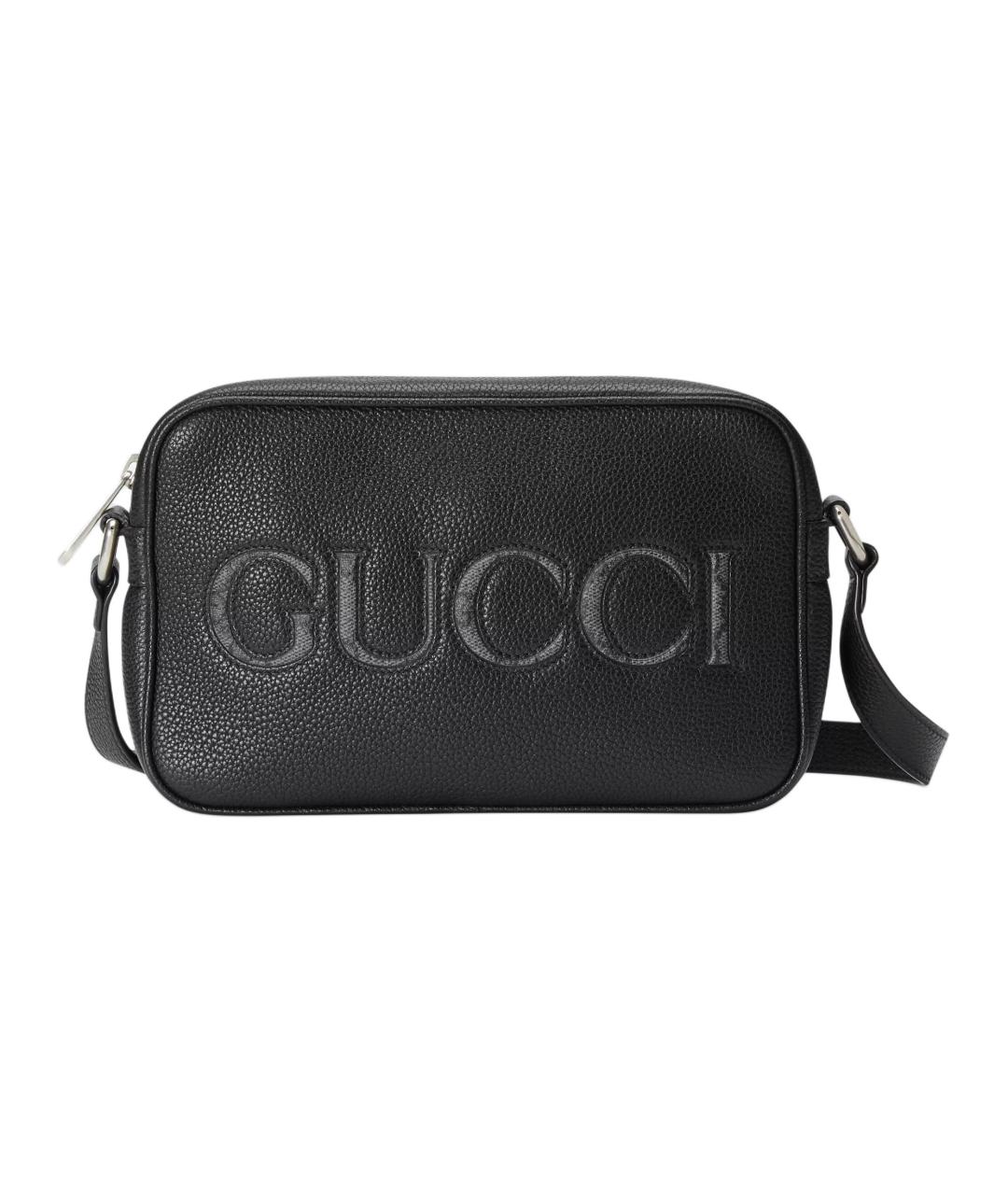 GUCCI Черная кожаная сумка на плечо, фото 1