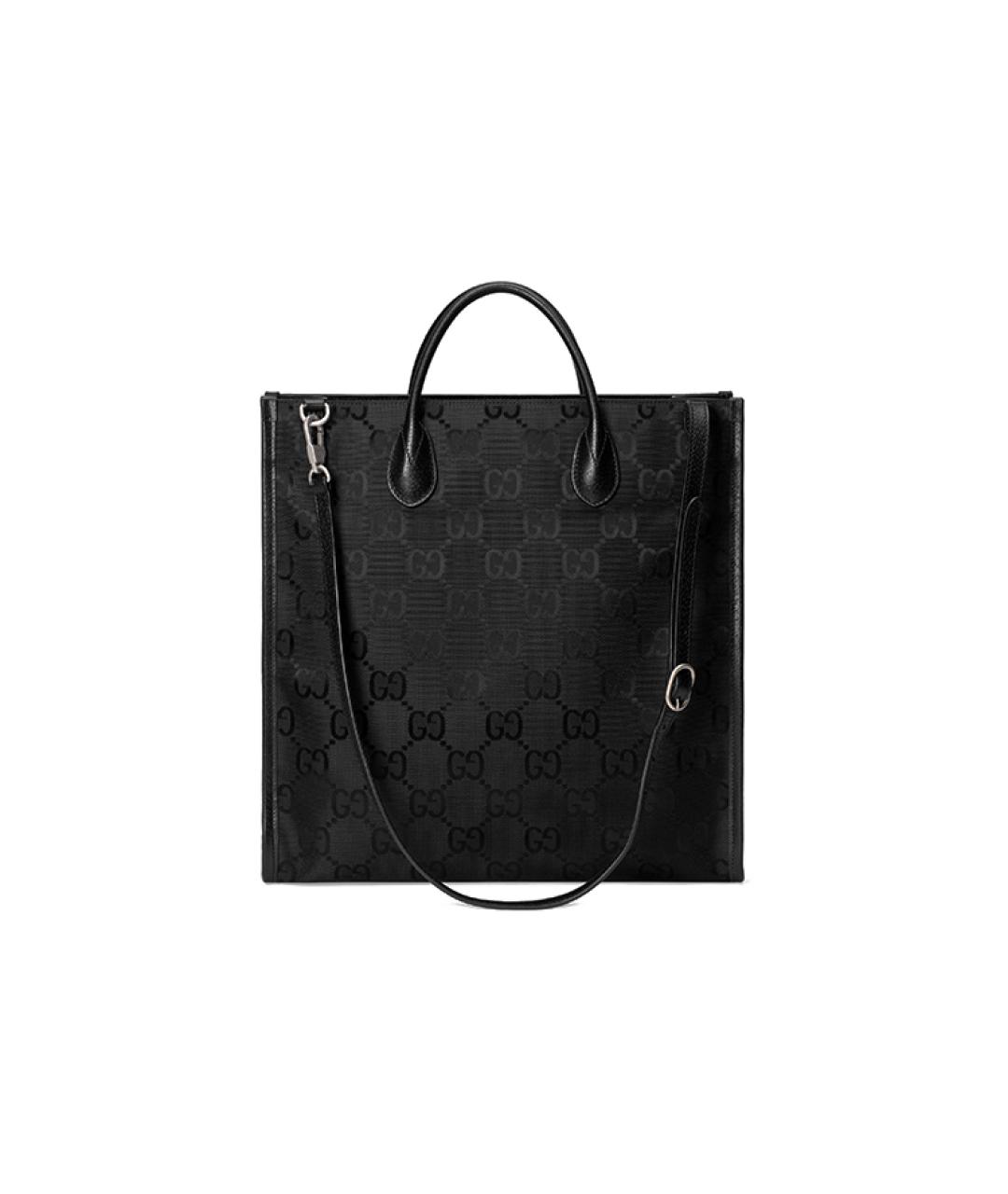 GUCCI Черная тканевая сумка тоут, фото 2