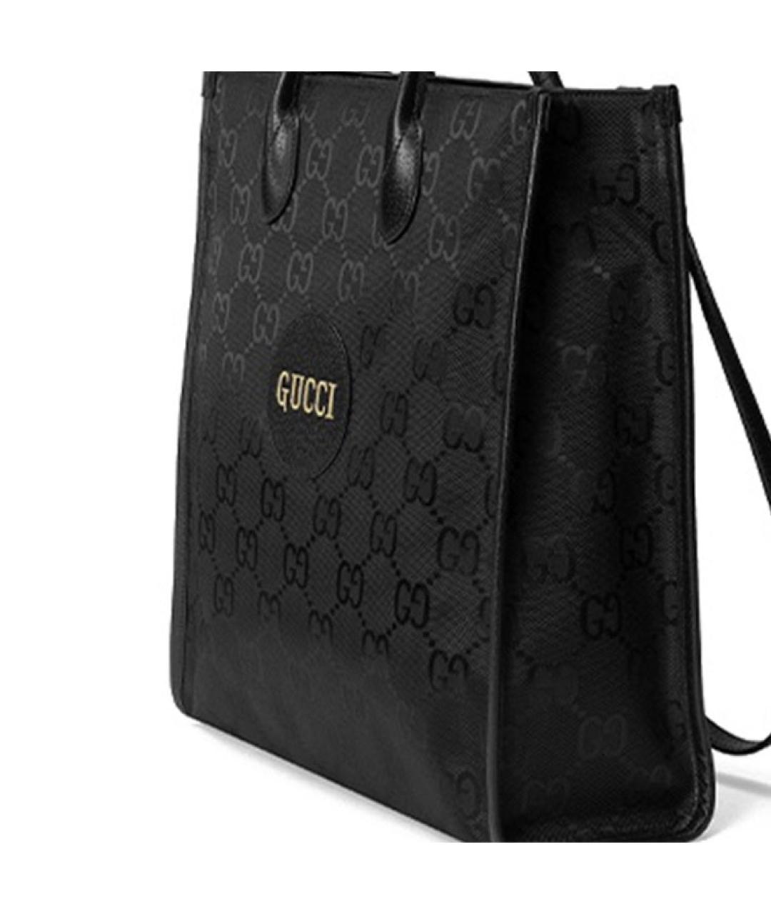 GUCCI Черная тканевая сумка тоут, фото 8