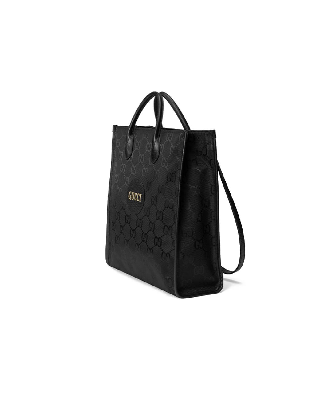 GUCCI Черная тканевая сумка тоут, фото 3