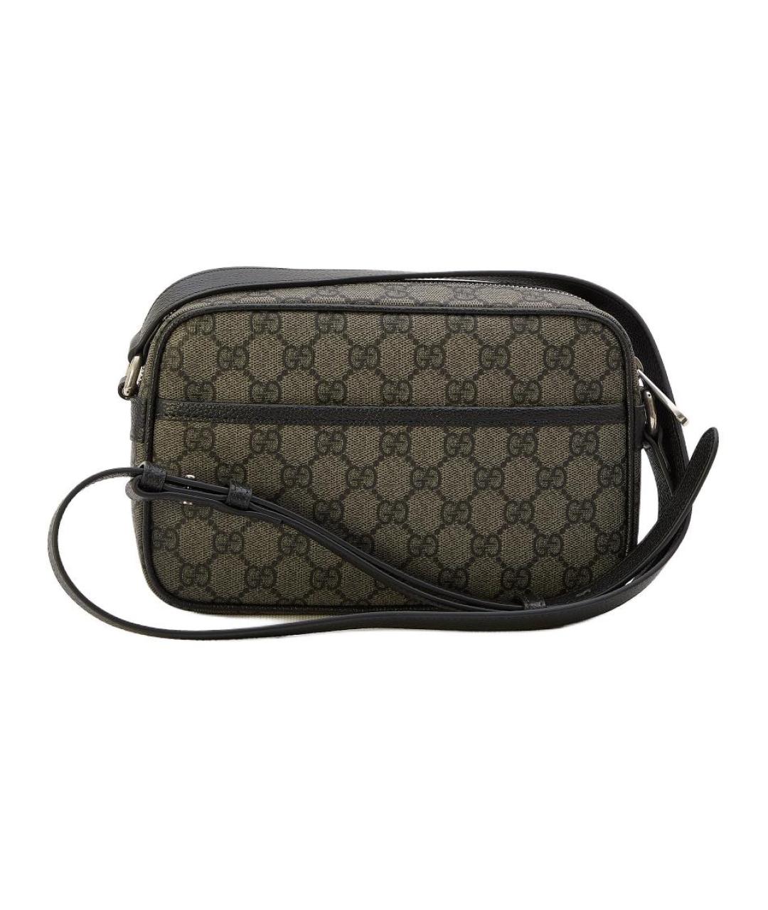 GUCCI Серая тканевая сумка на плечо, фото 3