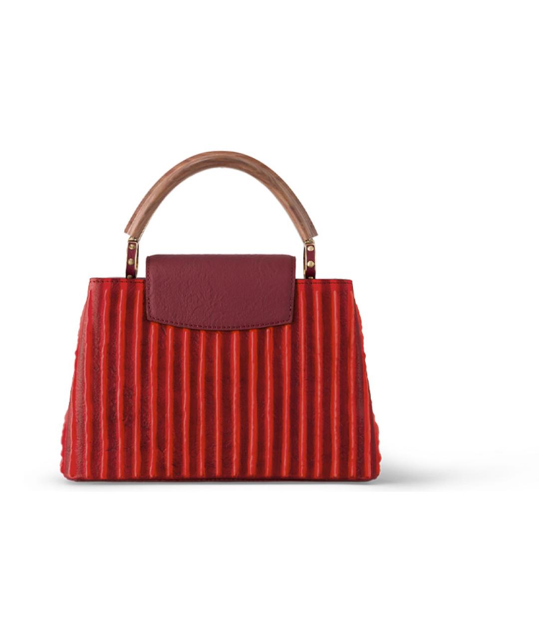 LOUIS VUITTON Красная кожаная сумка через плечо, фото 3