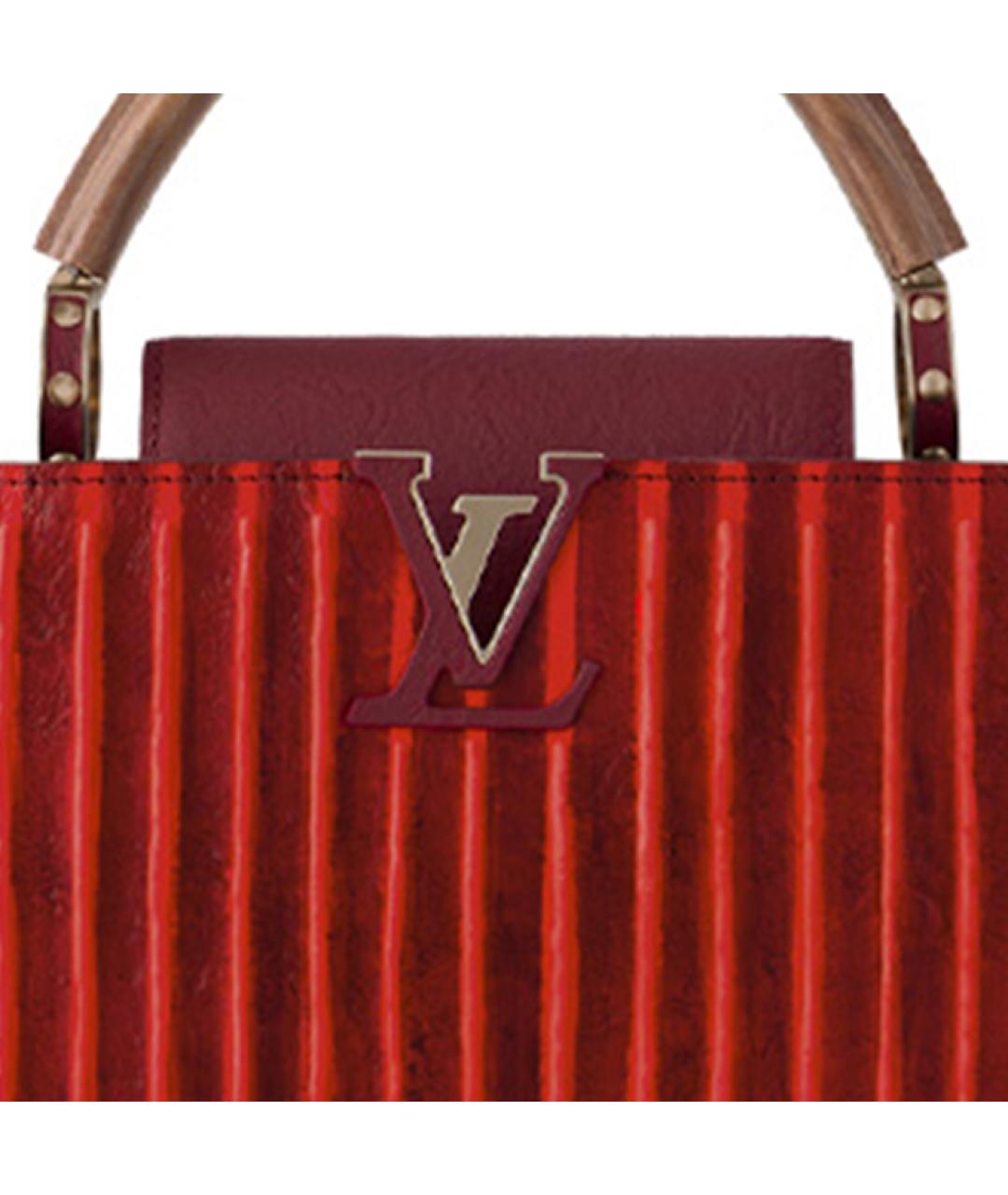 LOUIS VUITTON Красная кожаная сумка через плечо, фото 5