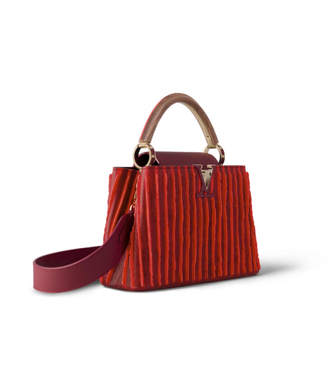 LOUIS VUITTON Красная кожаная сумка через плечо, фото 2