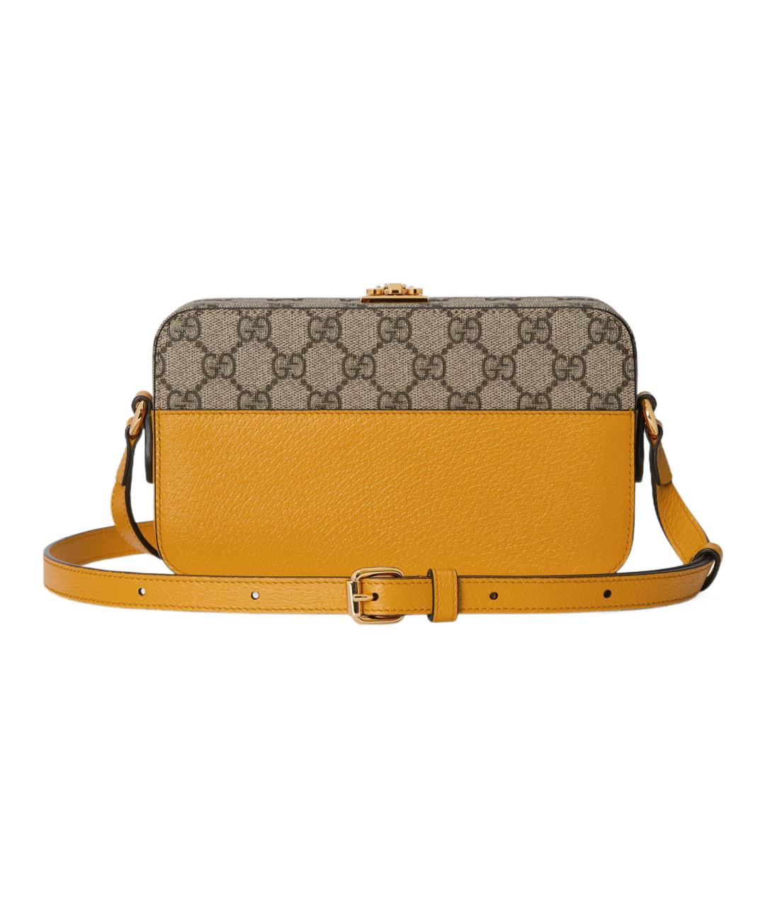 GUCCI Желтая тканевая сумка на плечо, фото 3
