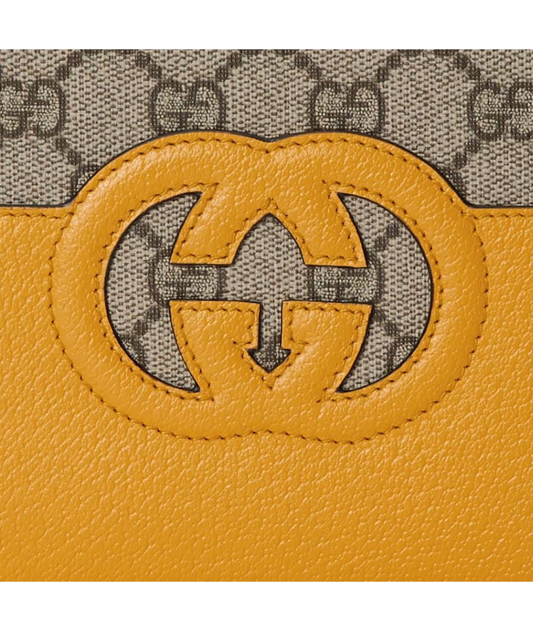 GUCCI Желтая тканевая сумка на плечо, фото 8