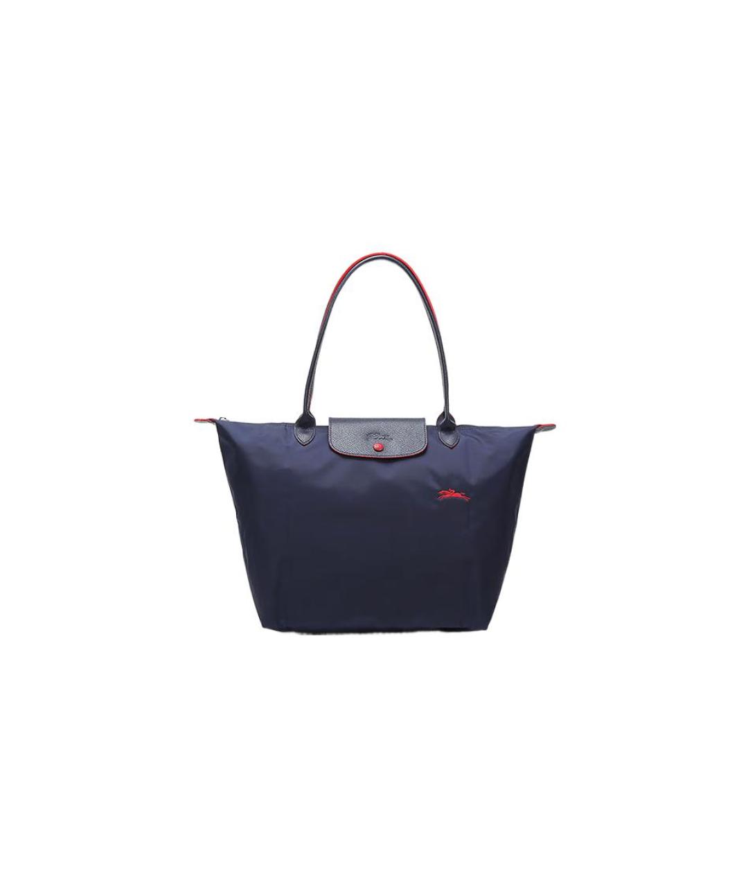 LONGCHAMP Темно-синяя тканевая сумка через плечо, фото 1