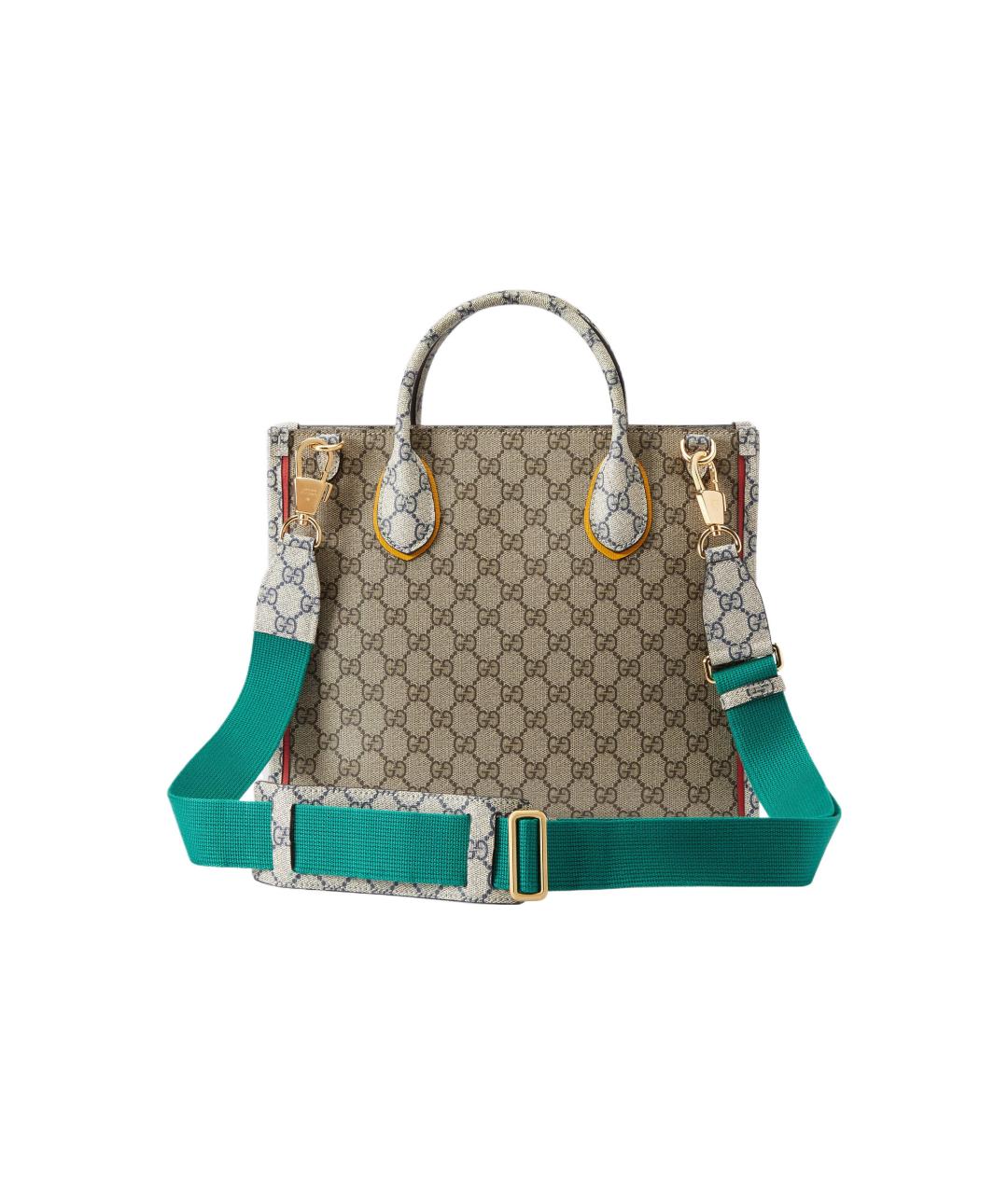 GUCCI Бежевая тканевая сумка тоут, фото 2