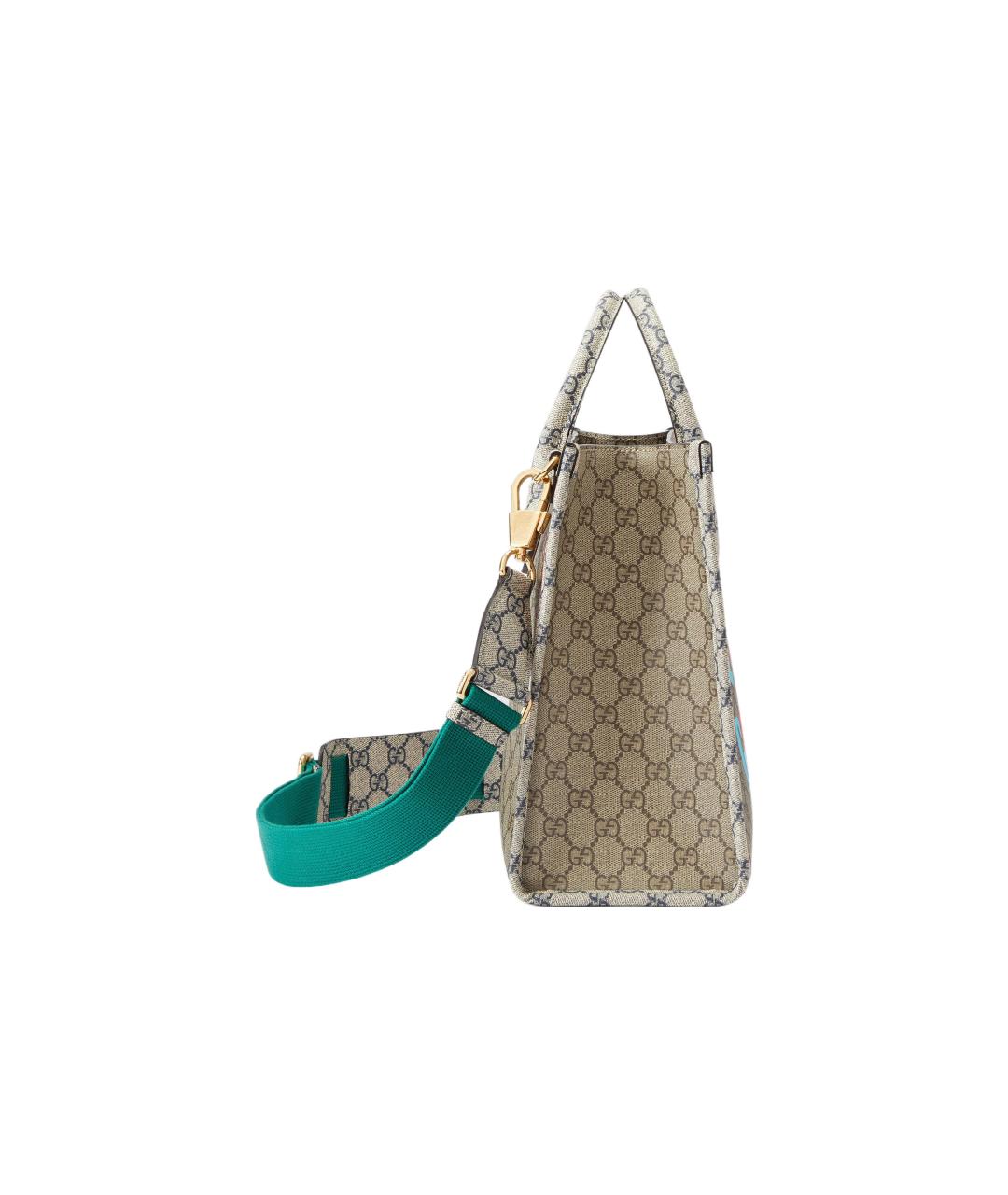 GUCCI Бежевая тканевая сумка тоут, фото 4