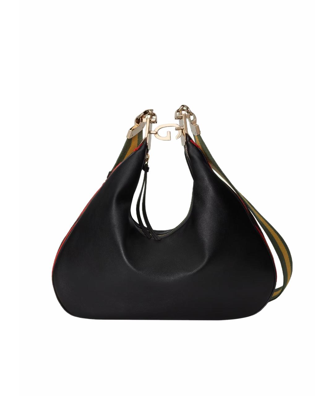 GUCCI Черная кожаная сумка через плечо, фото 1