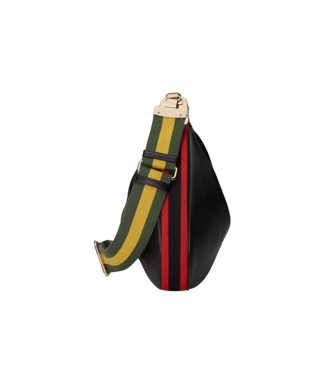 GUCCI Черная кожаная сумка через плечо, фото 5