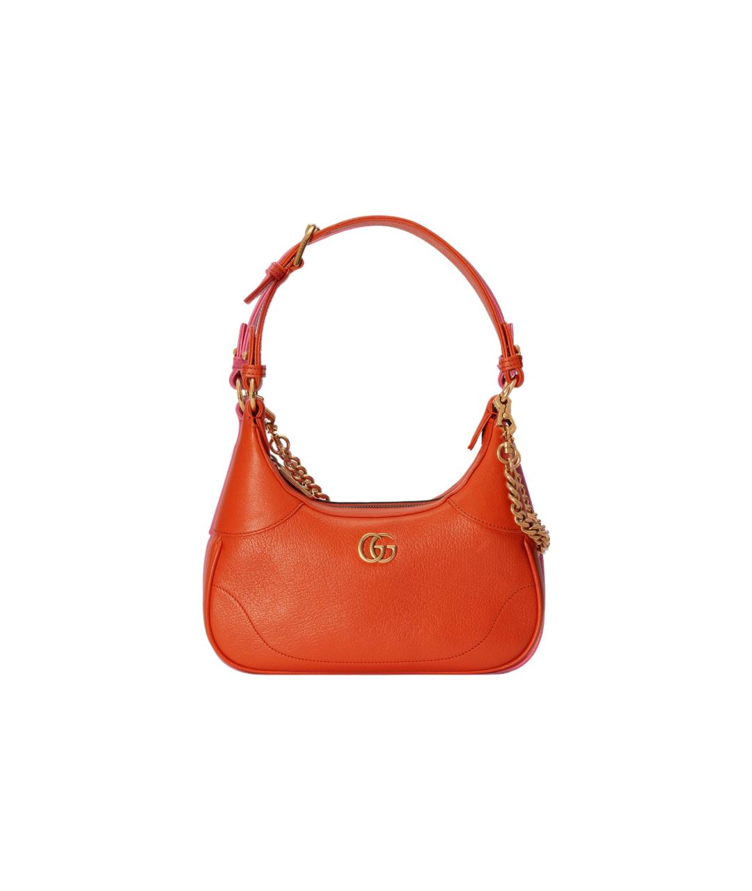 GUCCI Оранжевая кожаная сумка через плечо, фото 10