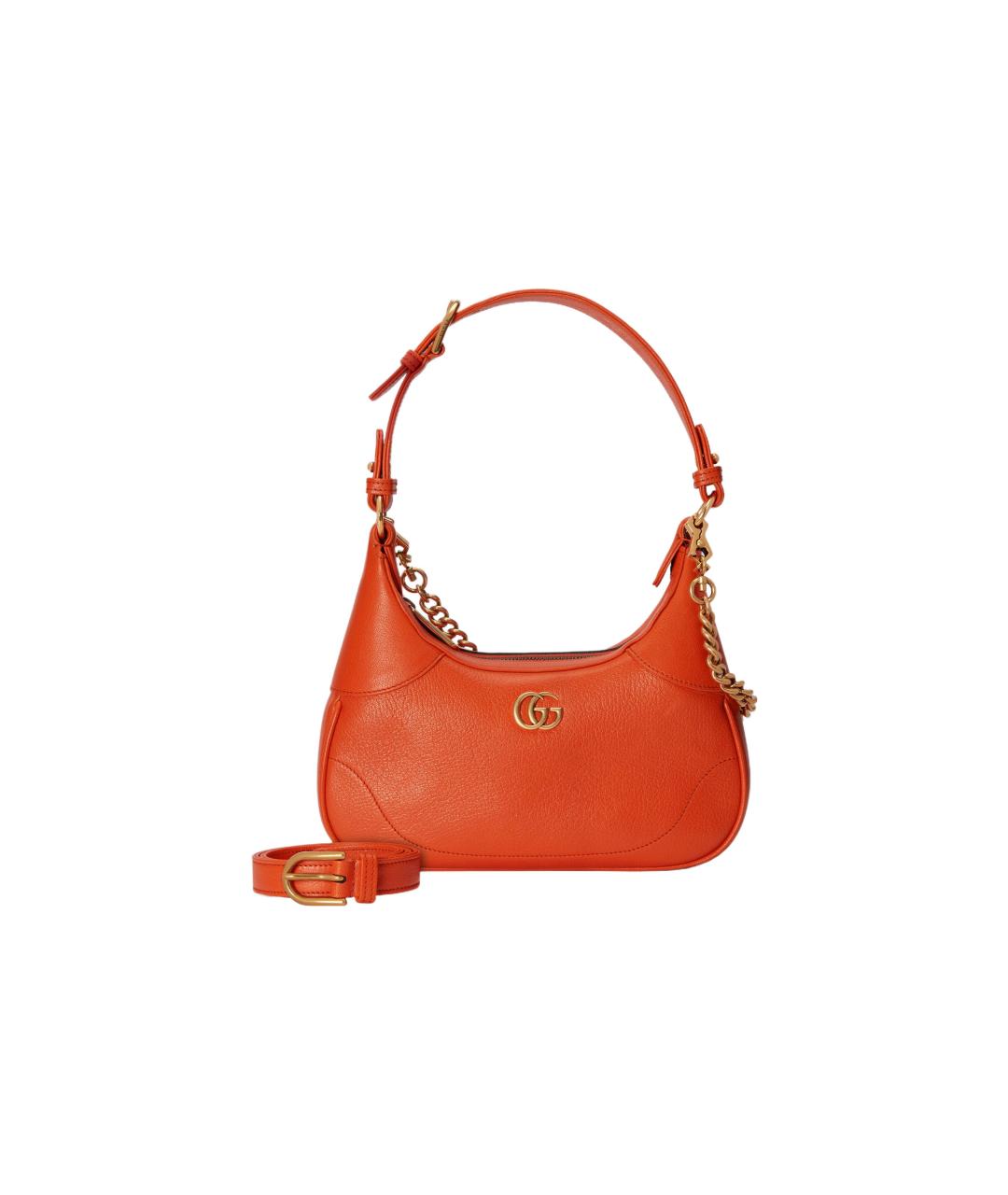 GUCCI Оранжевая кожаная сумка через плечо, фото 2