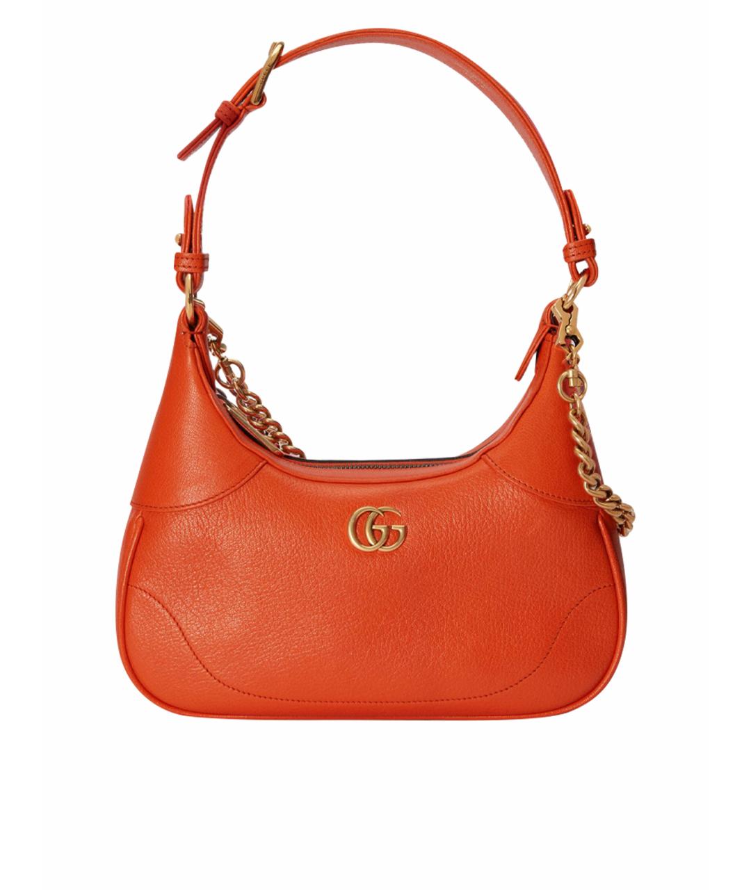 GUCCI Оранжевая кожаная сумка через плечо, фото 1