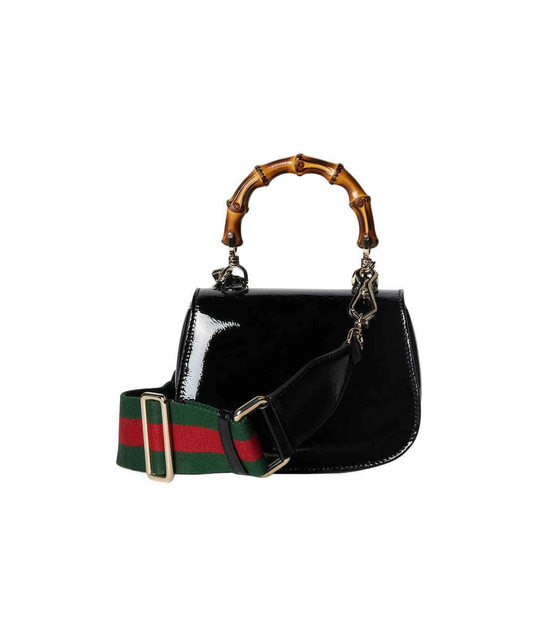 GUCCI Черная кожаная сумка через плечо, фото 5