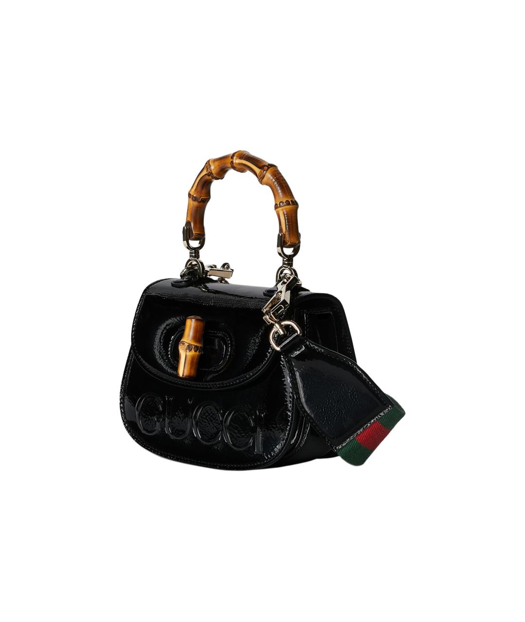 GUCCI Черная кожаная сумка через плечо, фото 3