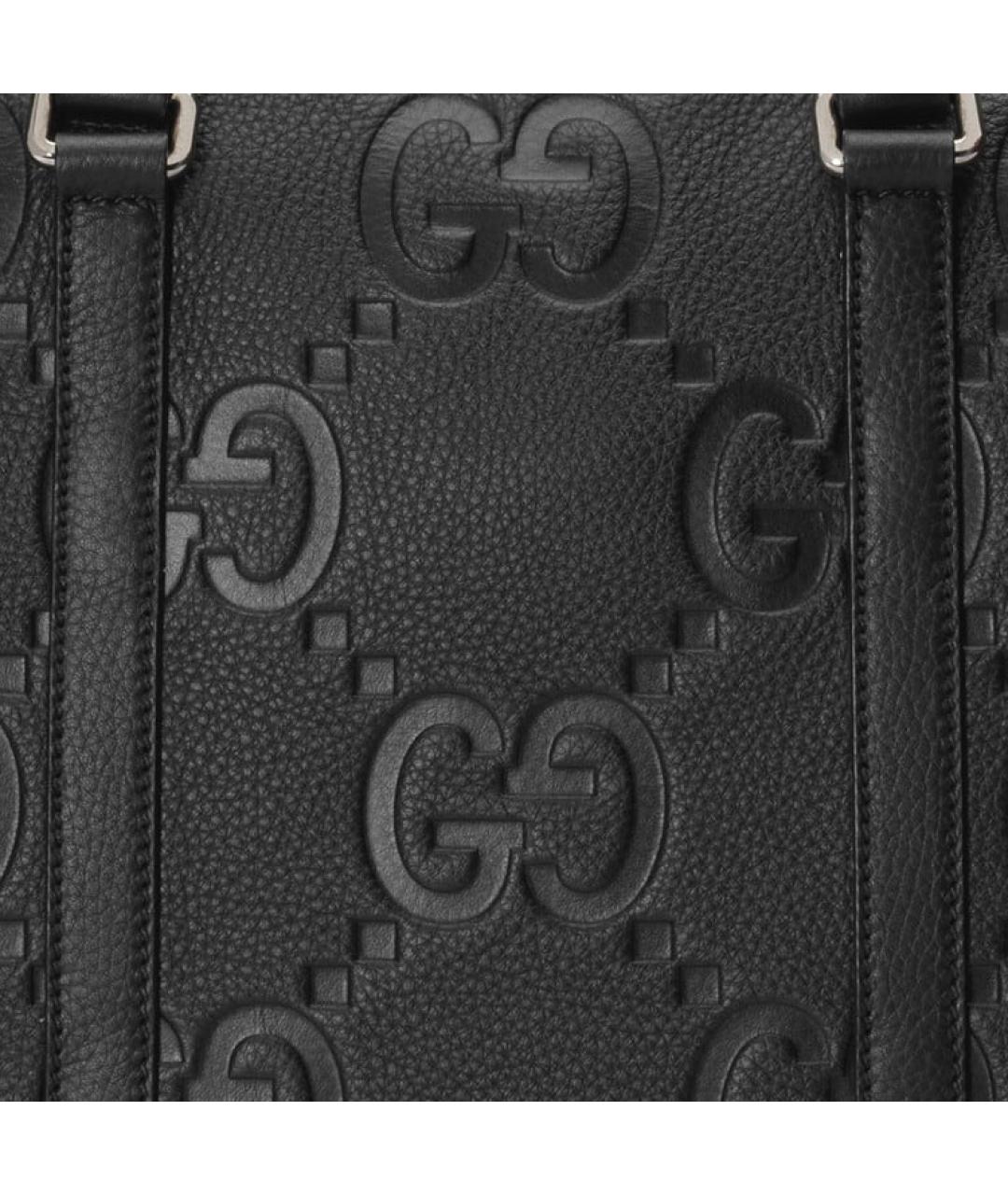 GUCCI Черный кожаный портфель, фото 8